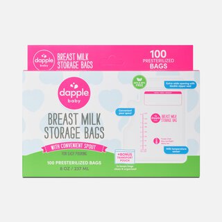 Dapple® Baby Breast Milk Storage Bags with Easy Pour Spout, 8 fl. oz., 100 ct.
