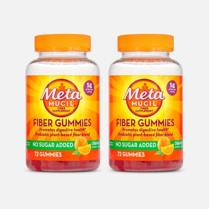Metamucil Fiber Gummies, No Sugar Added, Orange, 72 ct. (2-Pack), , large