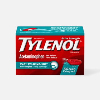 Tylenol Extra Strength Easy-to-Swallow Caplets with Gentleglide, 100 ct., , large