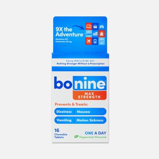 Bonine® MAX Motion Sickness Relief Chewable Tablets, Peppermint, 16 ct.