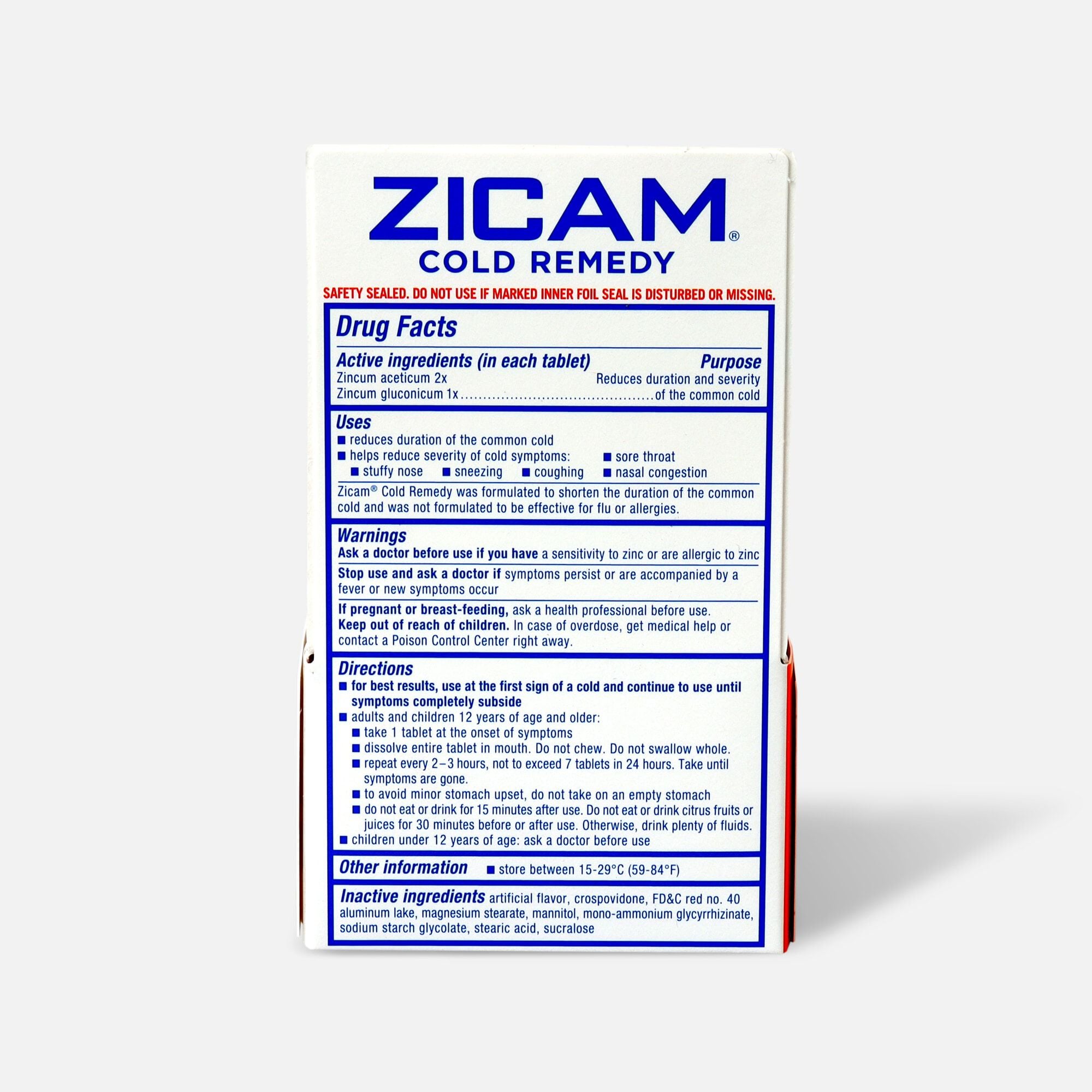 Zicam Cold Remedy Homeopathic Rapid Melts, 25 ct., , large