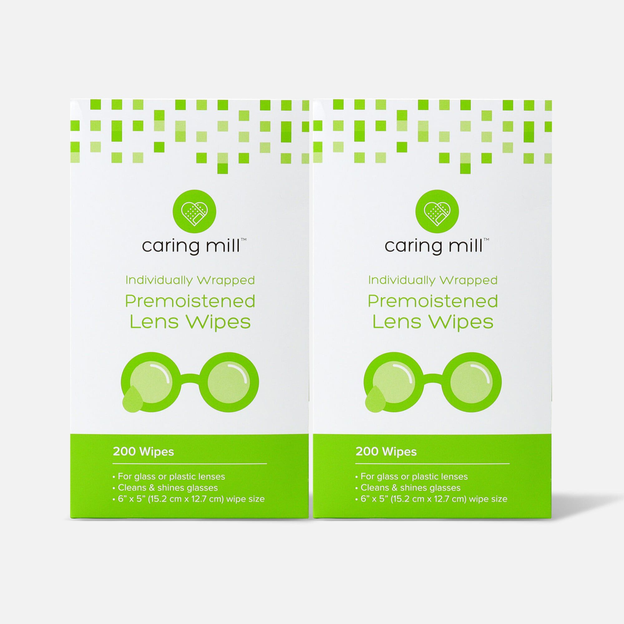 Caring Mill™ Pre-Moistened Lens Wipes, 200 ct. (2-Pack)