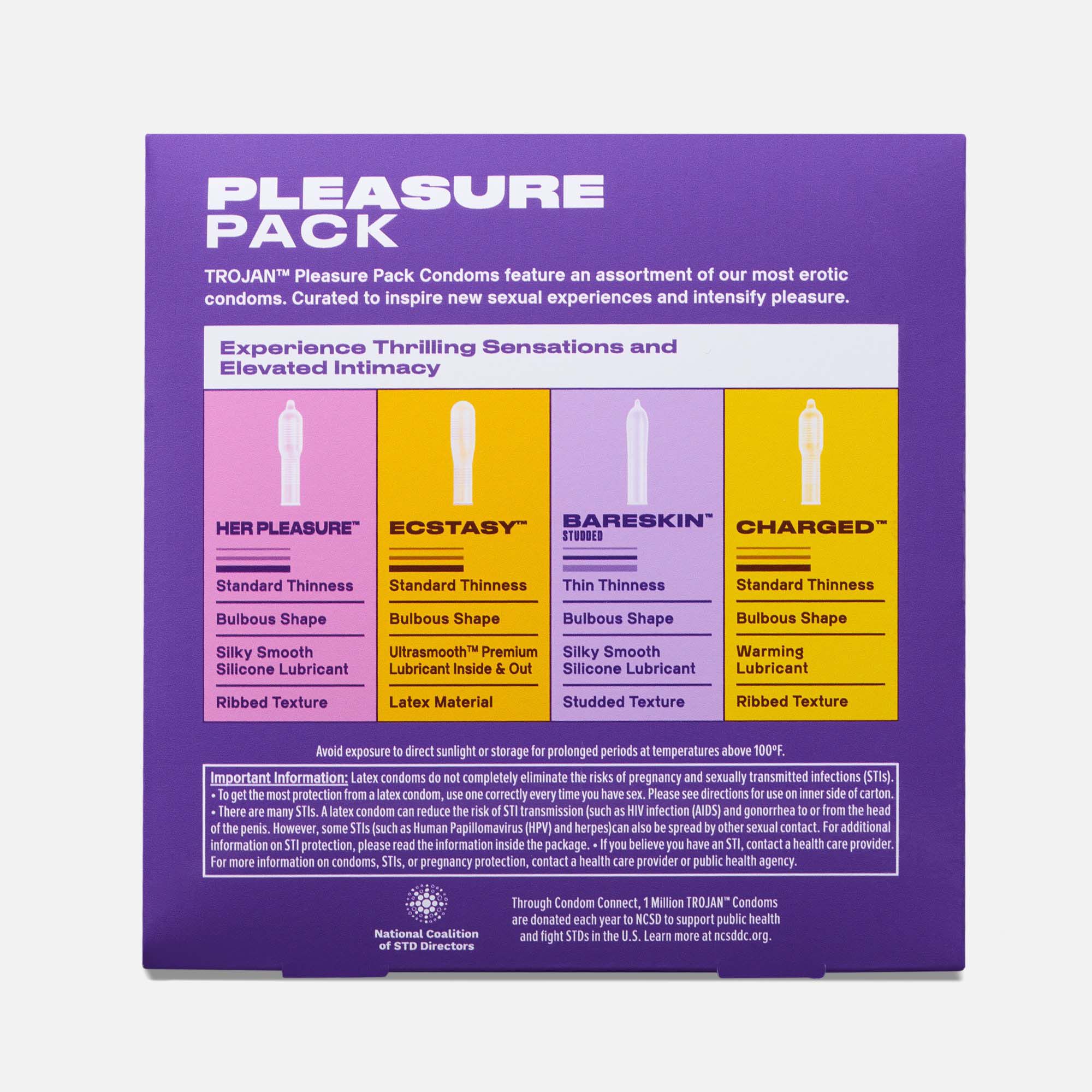 Trojan Latex Condom Pleasure Pack Lubricated, 12 ct., , large