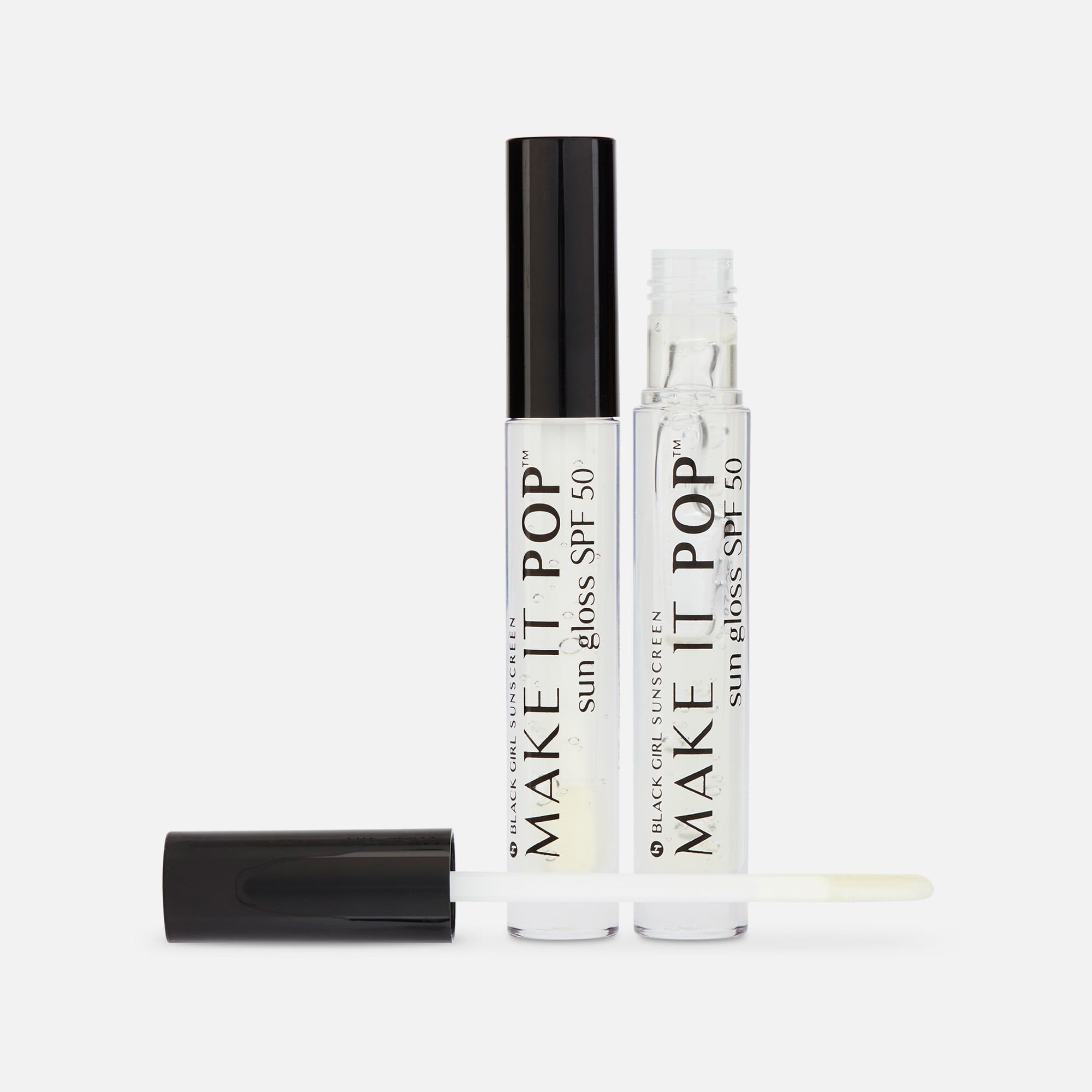 Black Girl Sunscreen Make It Pop Sungloss Sunscreen Lip Gloss, SPF 50, 0.13 fl oz. (2-Pack)