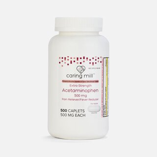 Caring Mill™ Acetaminophen Adult Pain Reliever/Fever Reducer Extra Strength Caplets, 500 ct.