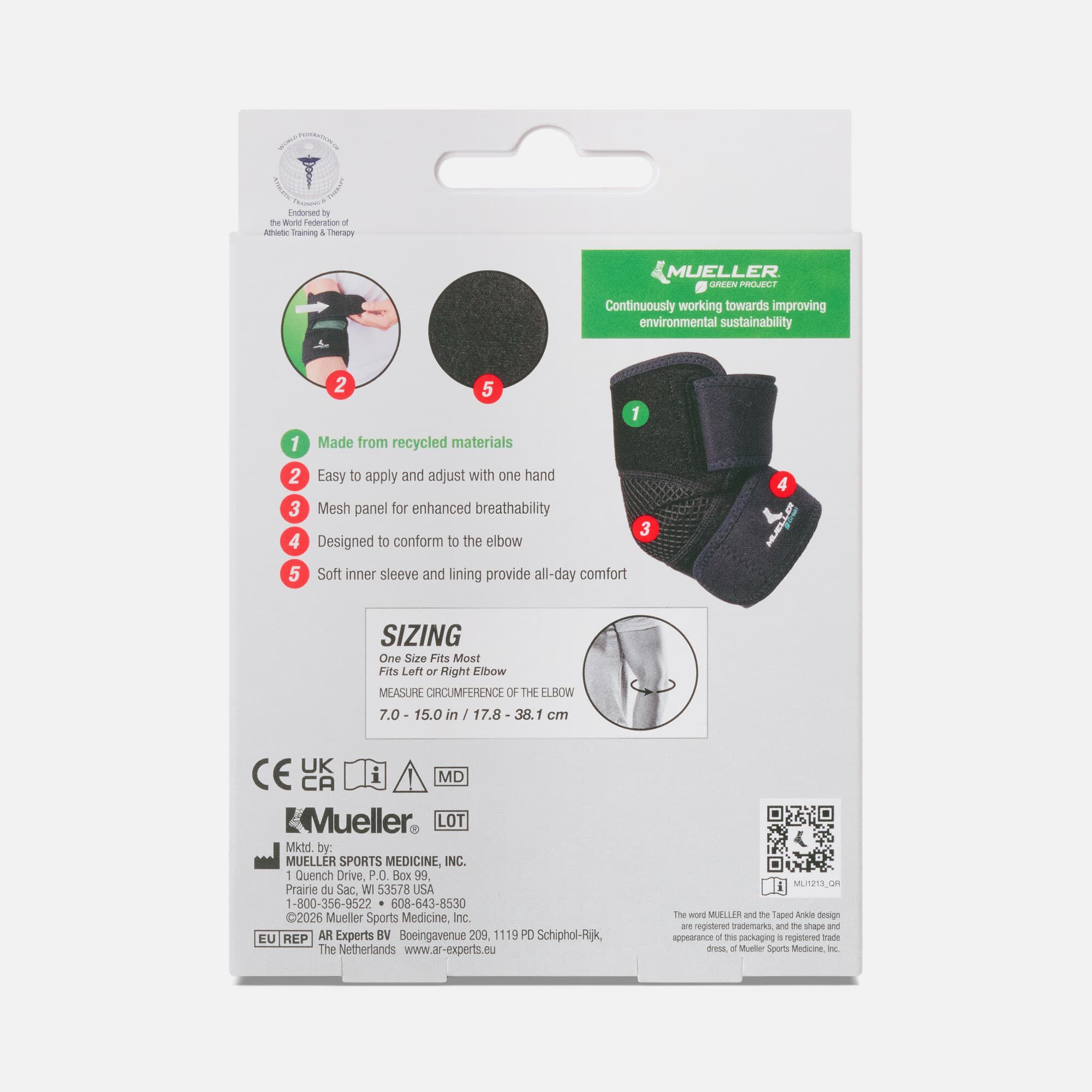 Mueller® Green Adjustable Elbow Support, , large