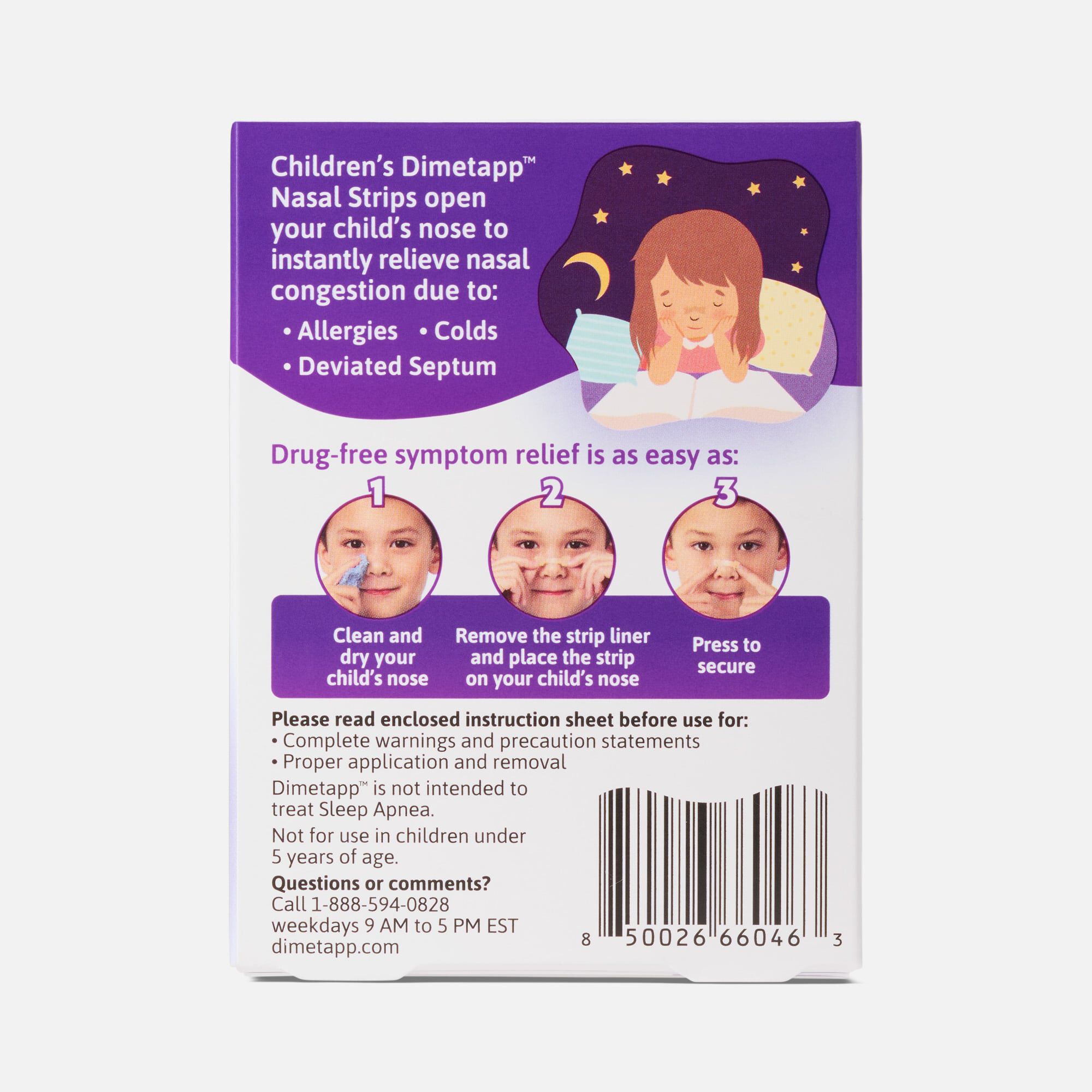 Children's Dimetapp Stuffy Nose Strips for Kids, 12 ct., , large