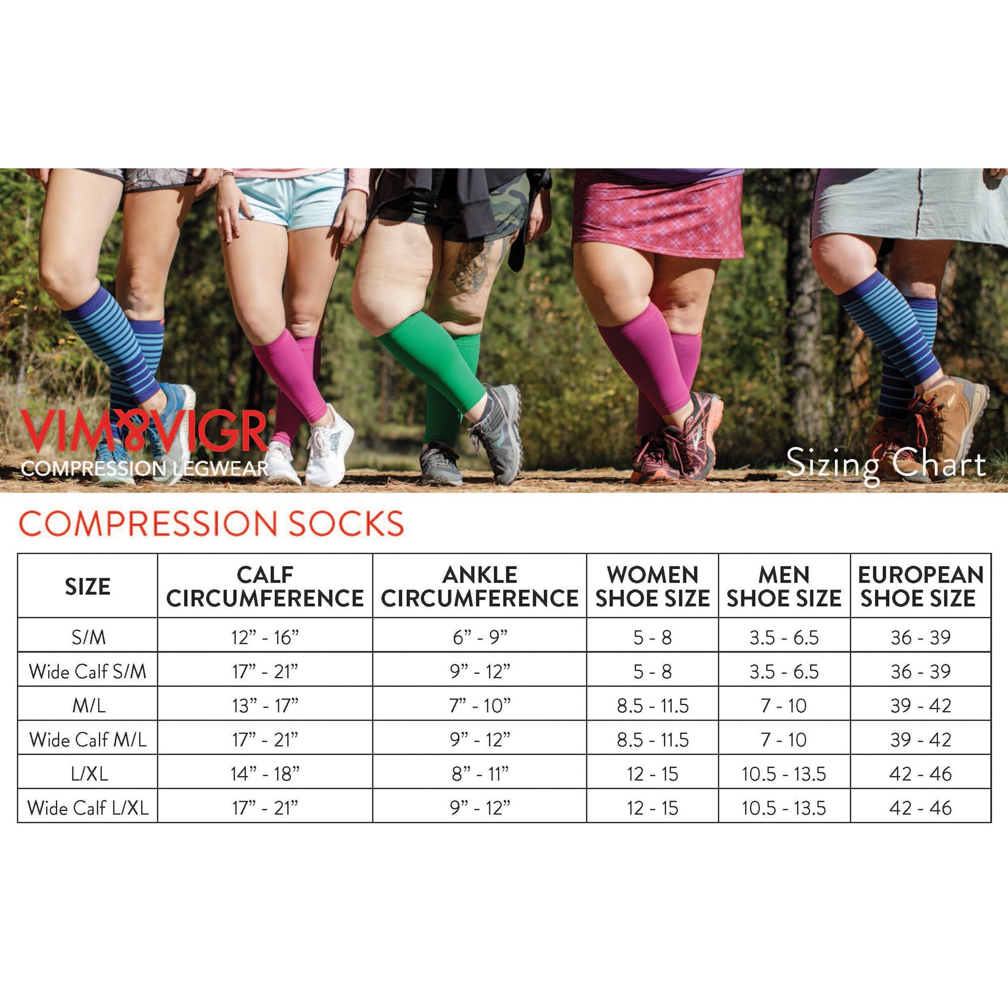 VIM & VIGR Nylon Compression Socks, Little Stripe Black & Gray, 30-40 mmHg, , large
