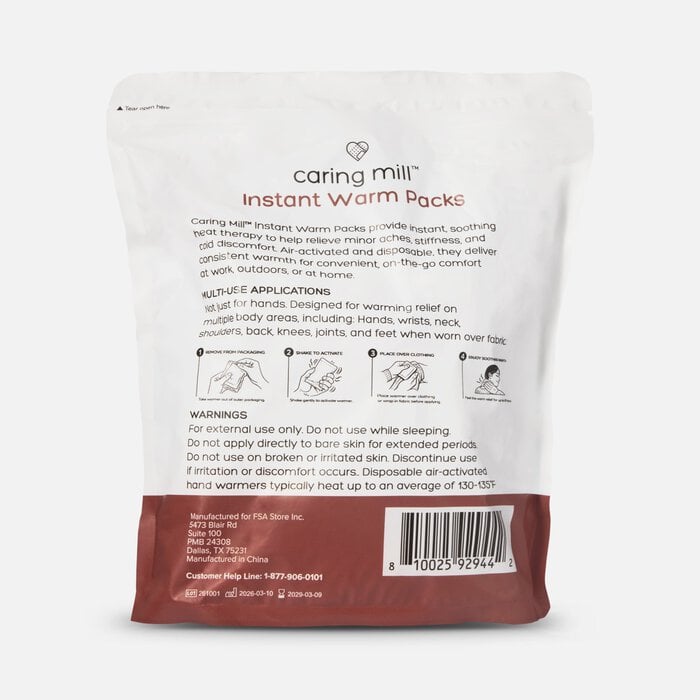 Caring Mill™ Instant Warm Packs, 30 ct., , large