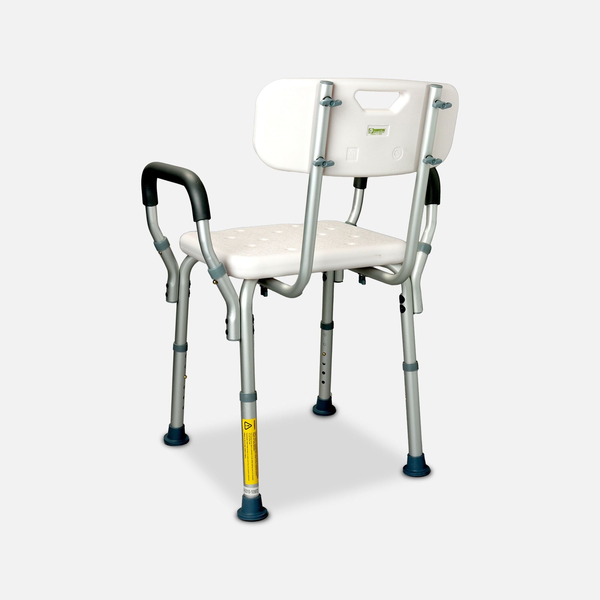 Essential Medical Deluxe Molded Shower Bench with Arms and Back, , large