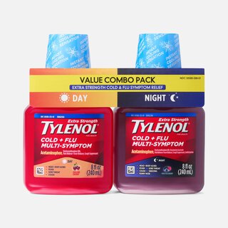 Tylenol® Extra Strength Cold + Flu Multi-Symptom Day & Night Liquid Combo Pack
