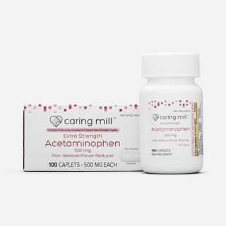 Caring Mill™ Acetaminophen Adult Pain Reliever/Fever Reducer Extra Strength Caplets, , large