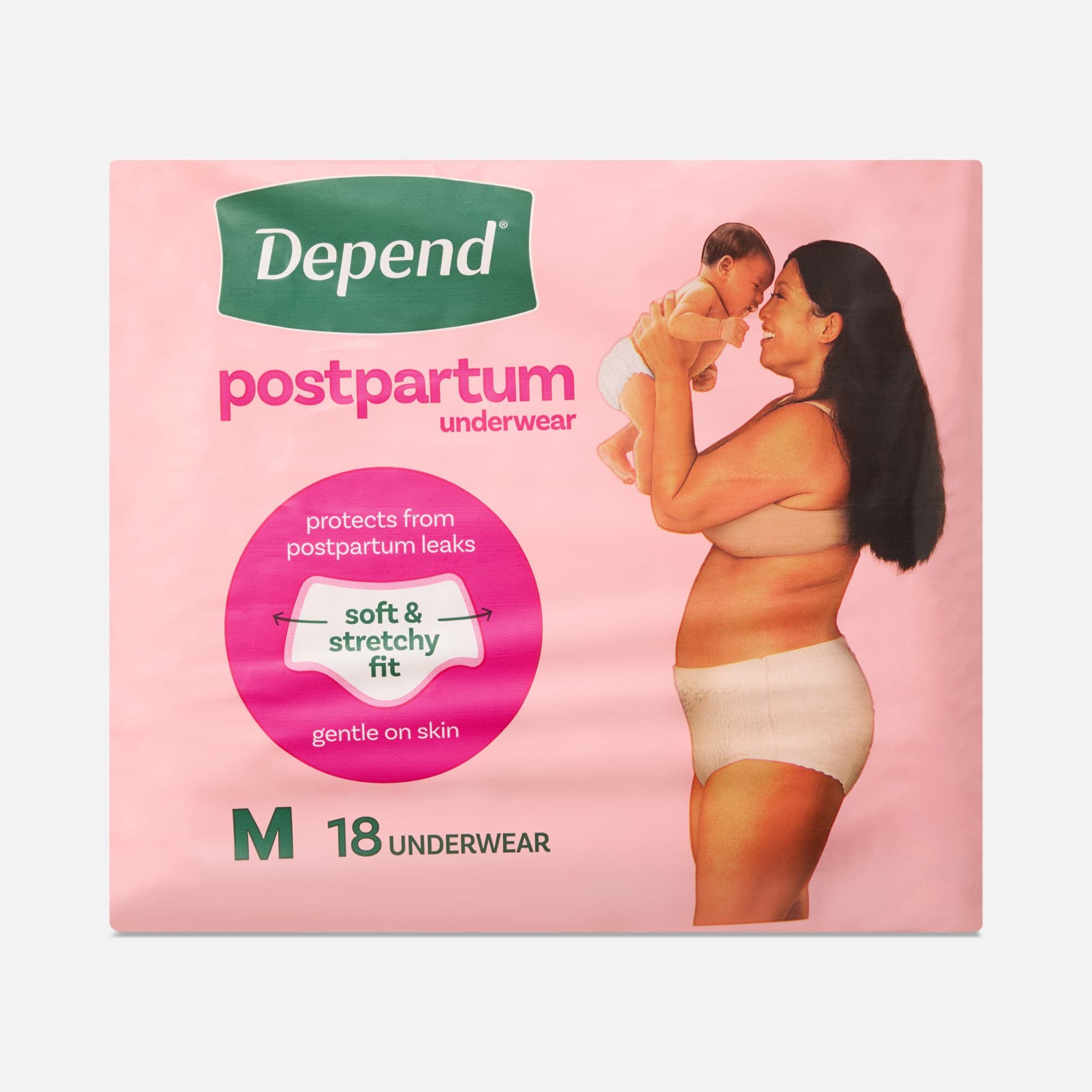 Depend® Postpartum Underwear for Women, Maximum Absorbency, 18 ct., , large