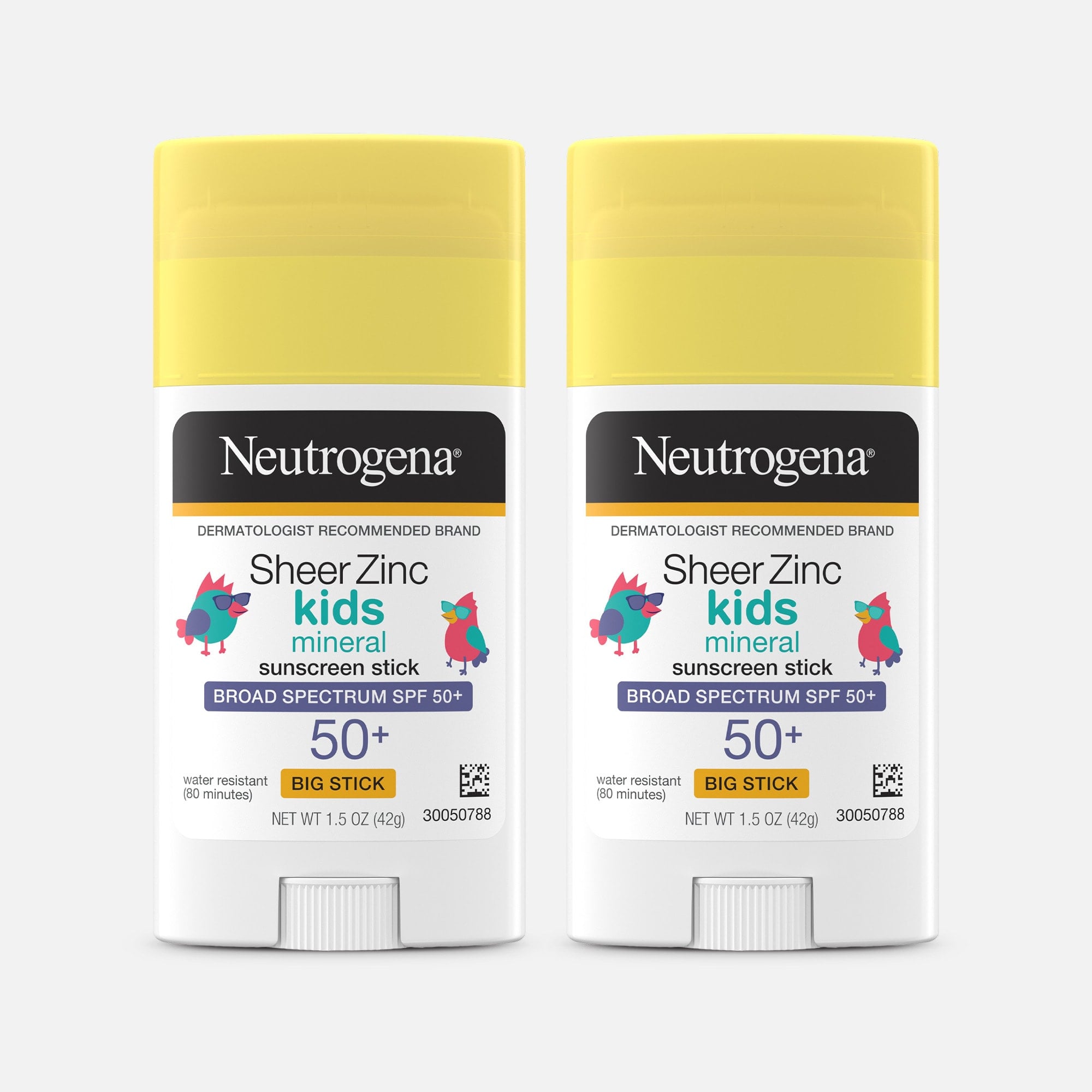 Neutrogena Sheer Zinc Kids Mineral Sunscreen Stick, SPF 50+, 1.5 oz. (2-Pack), , large