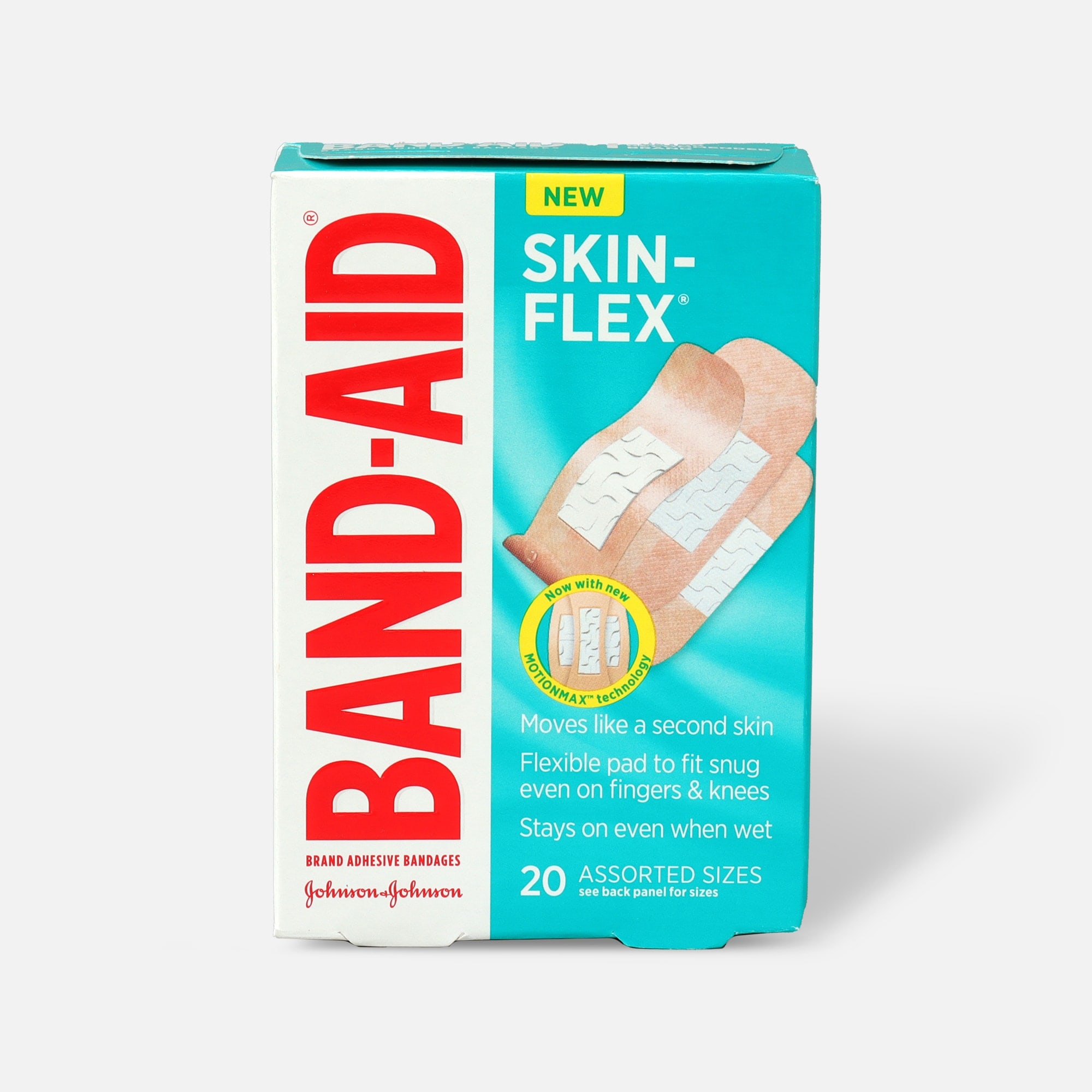 BAND-AID® Skin-Flex Adhesive Bandages, Assorted Sizes, , large