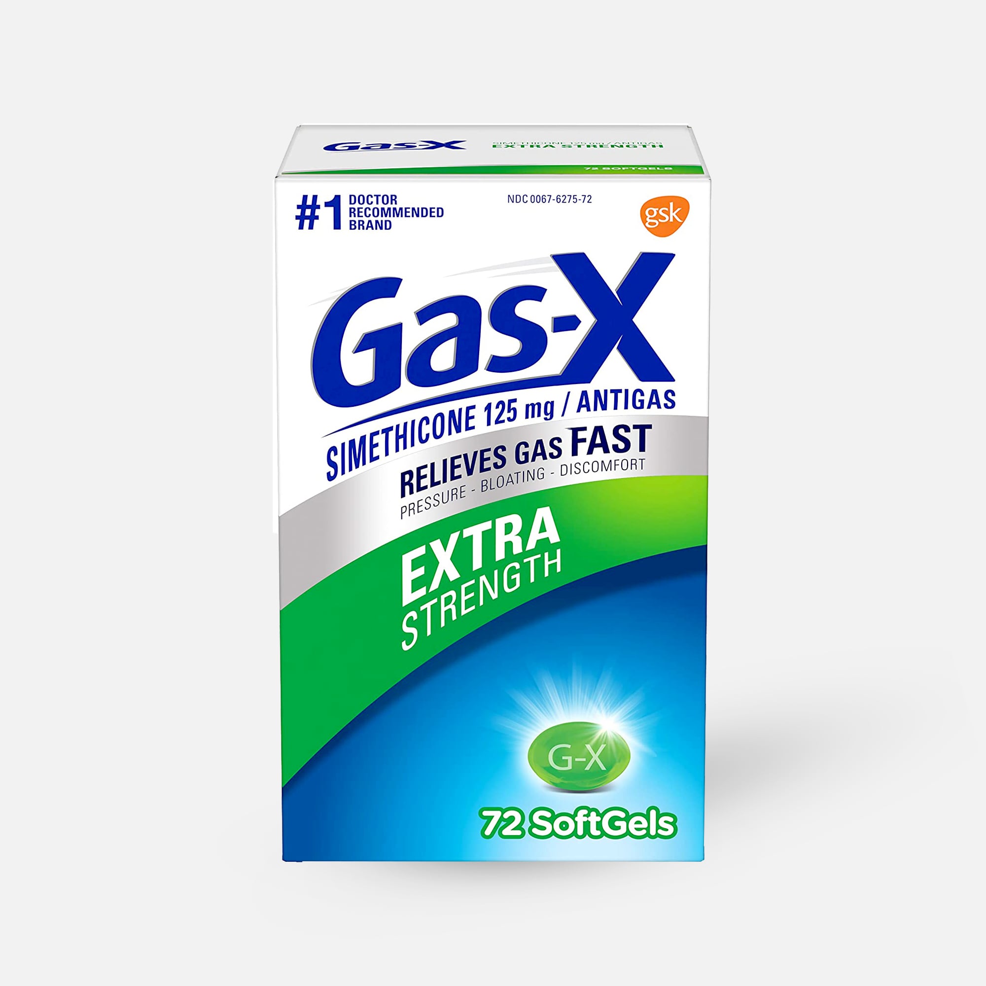 Gas-X Extra Strength Softgel, 125 mg, For Fast Relief From Gas, Bloating & Discomfort, , large