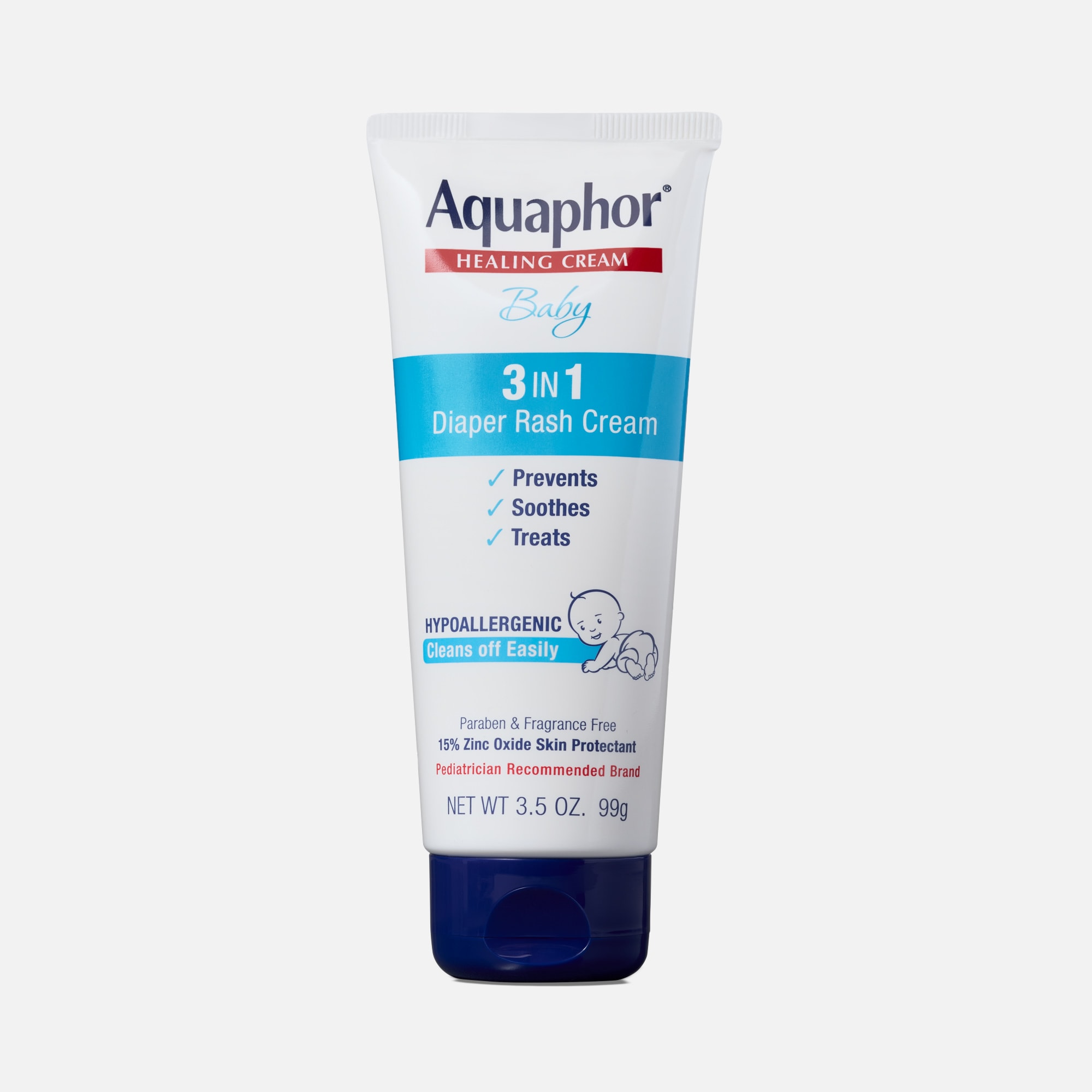Aquaphor Baby 3-in-1 Diaper Rash Cream, 3.5 oz., , large