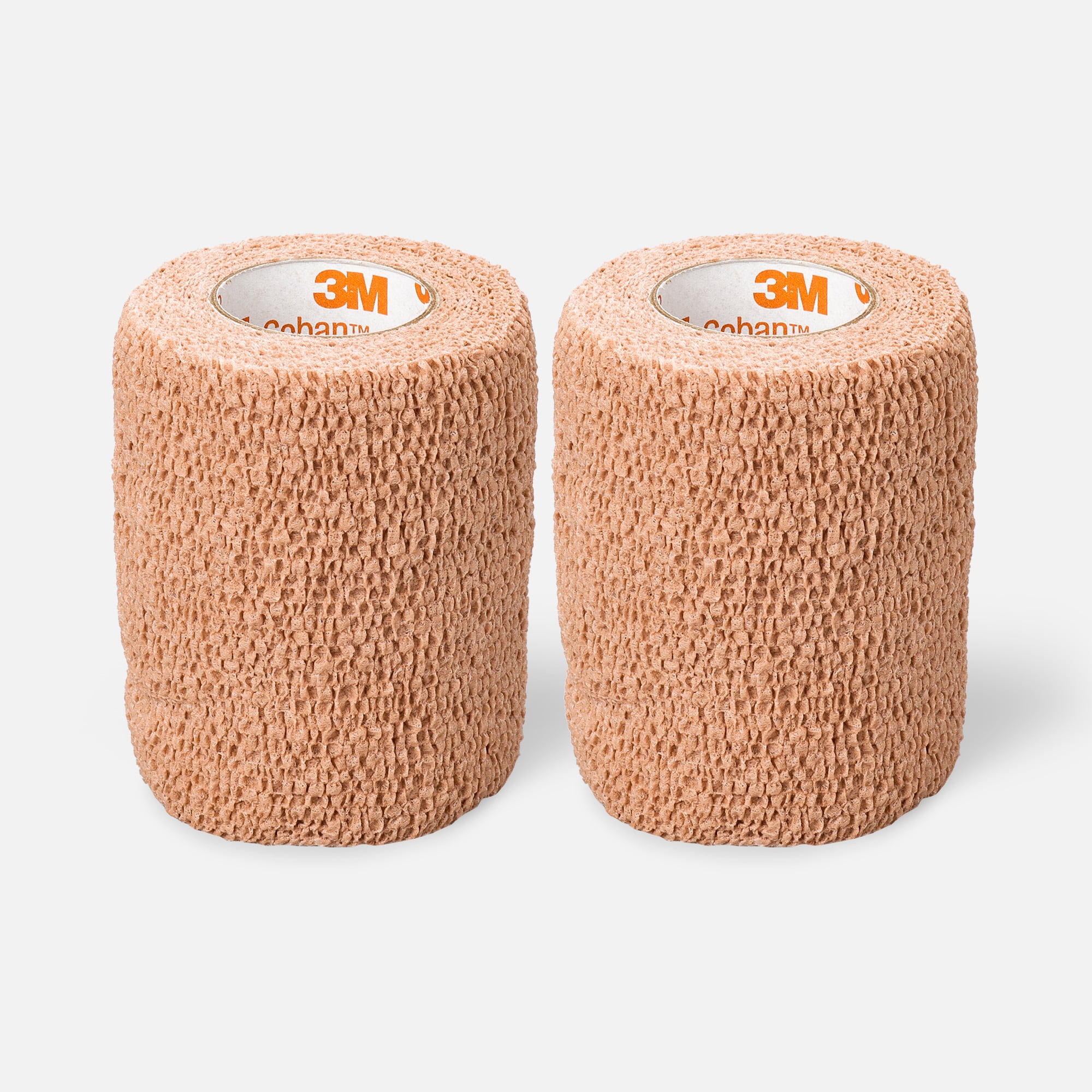 Nexcare No Hurt Self-Adherent Wrap, 3 in x 80 in, Tan (2-Pack), , large