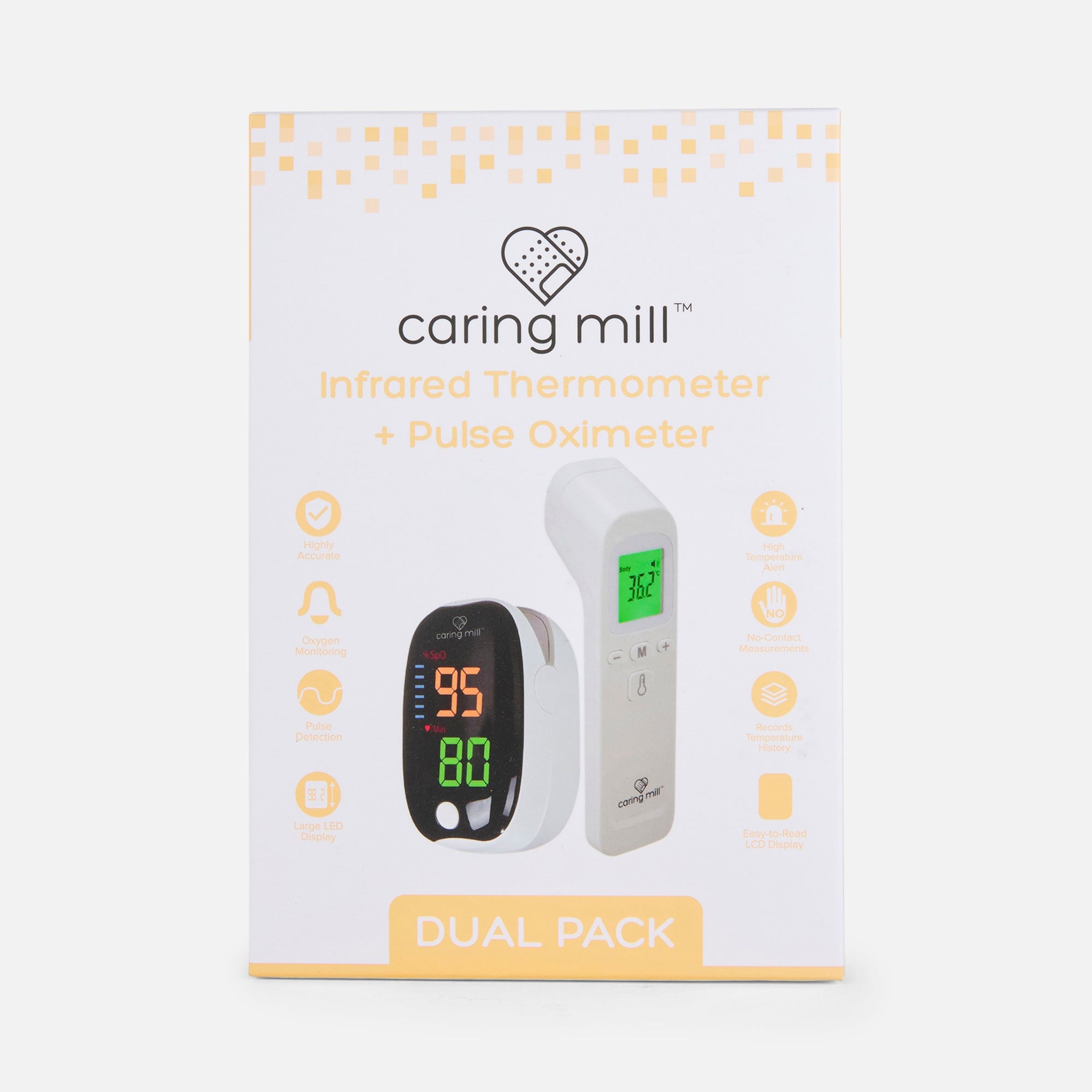 Caring Mill™ Thermometer & Pulse Oximeter, Dual Pack, , large