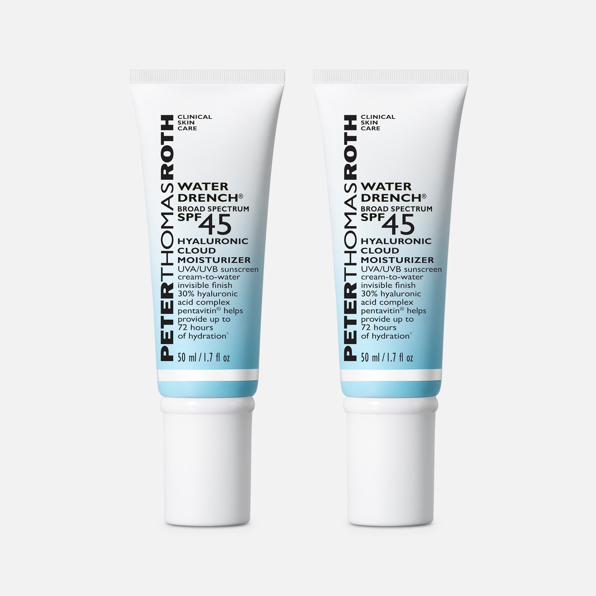 Peter Thomas Roth Water Drench Broad Spectrum Hyaluronic Cloud Moisturizer, SPF 45, 1.7 oz. (2-Pack), , large