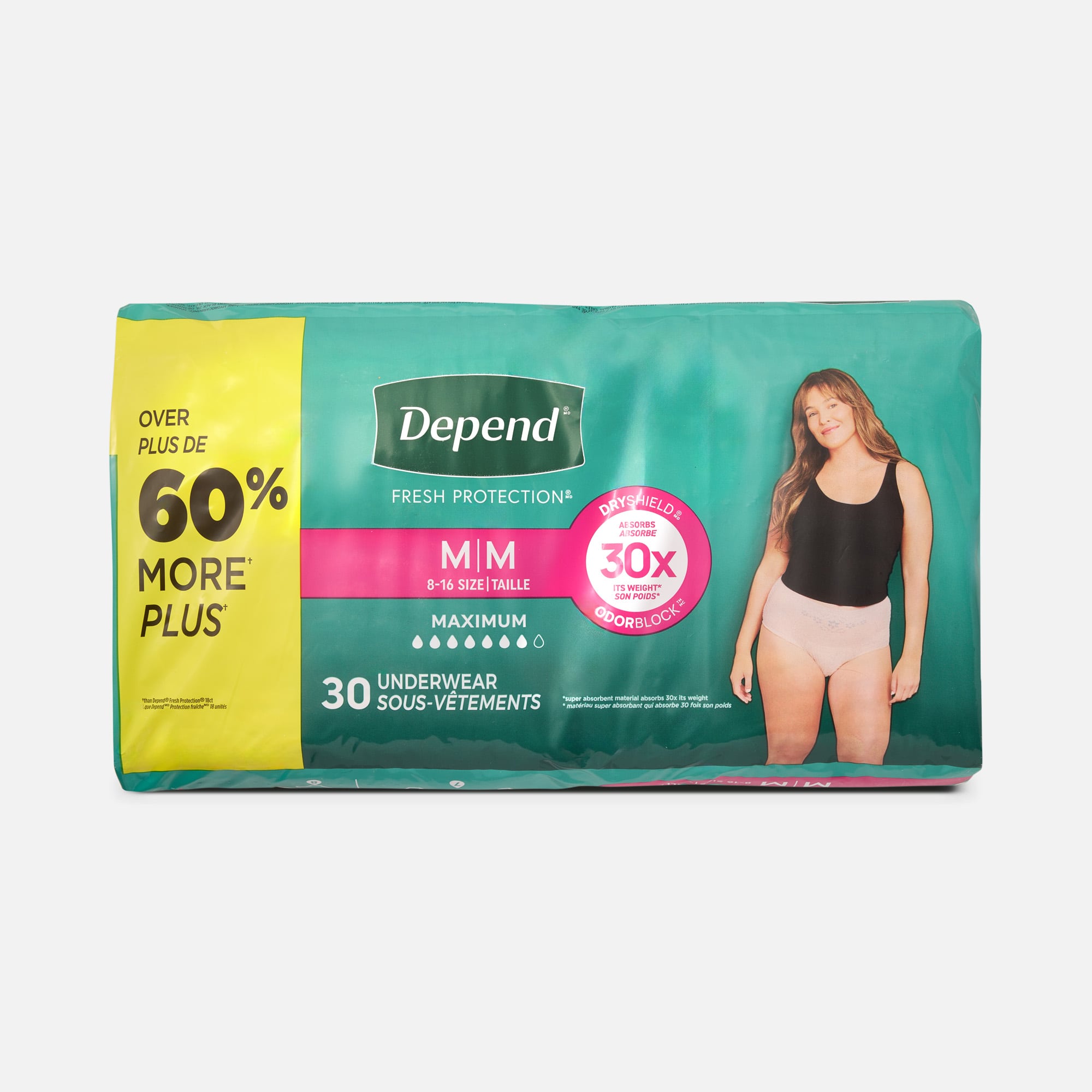 Depend Fresh Protection Adult Incontinence & Postpartum Bladder Leak Underwear for Women, , large