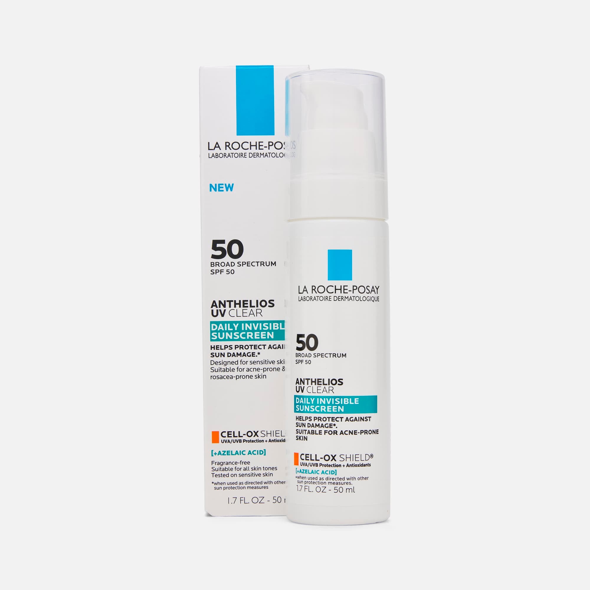 La Roche-Posay Anthelios UV Clear Daily Invisible Sunscreen, SPF 50, 1.7 fl oz., , large