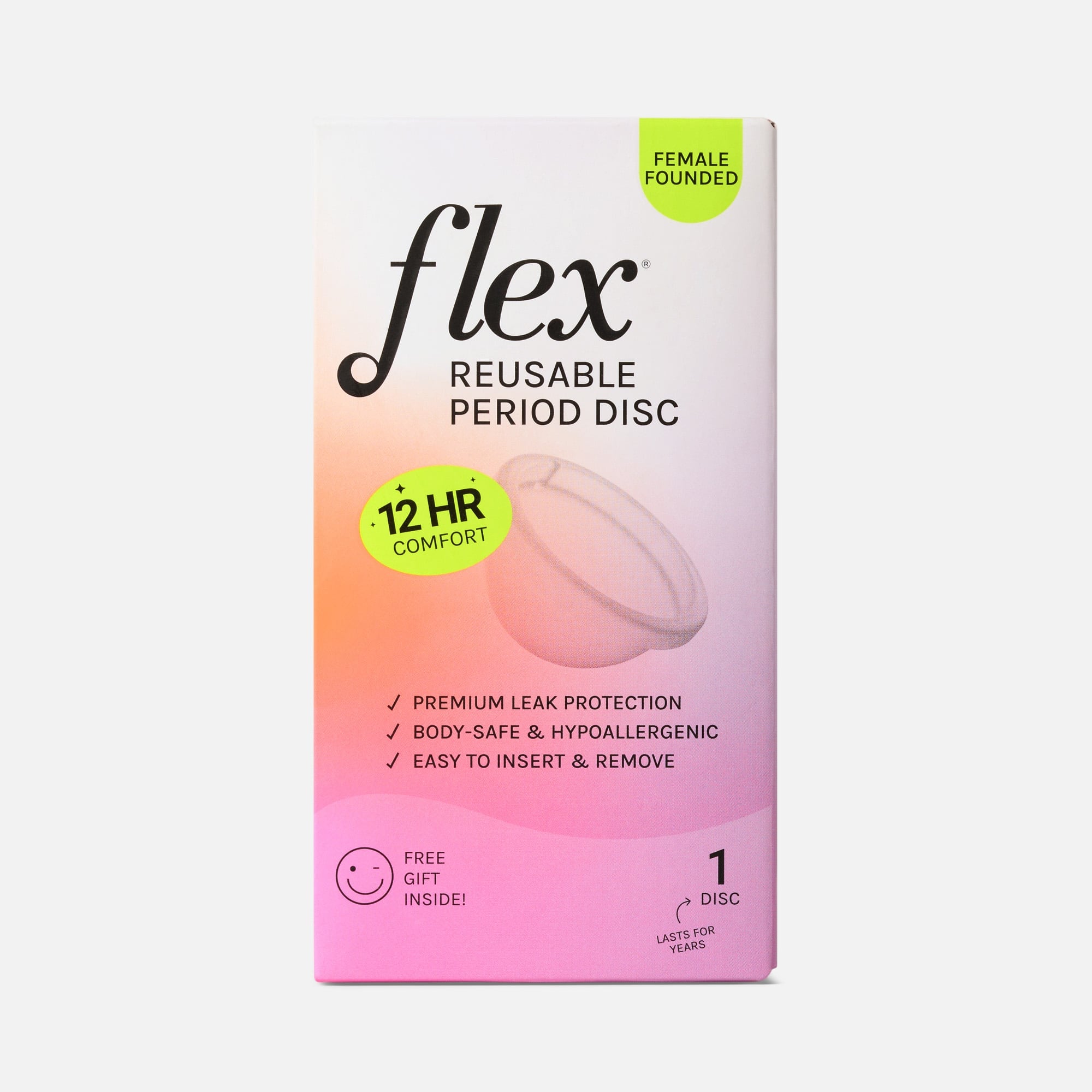 Flex® Reusable Period Disc, 1 ct., + 2 Free Disposable Discs, , large