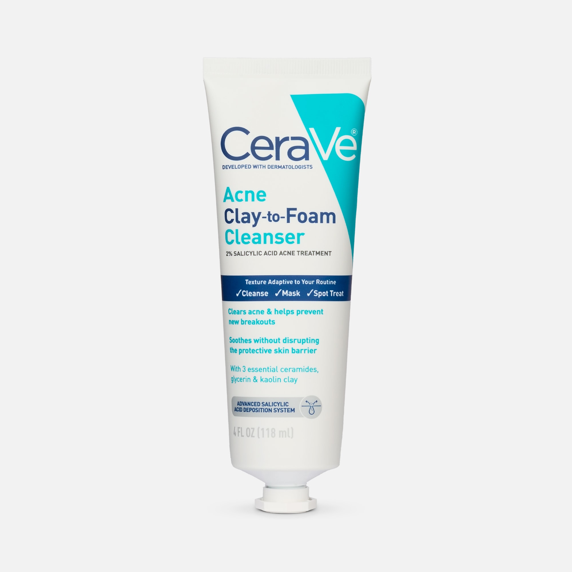 CeraVe® Acne Clay to Foam Cleanser, , large
