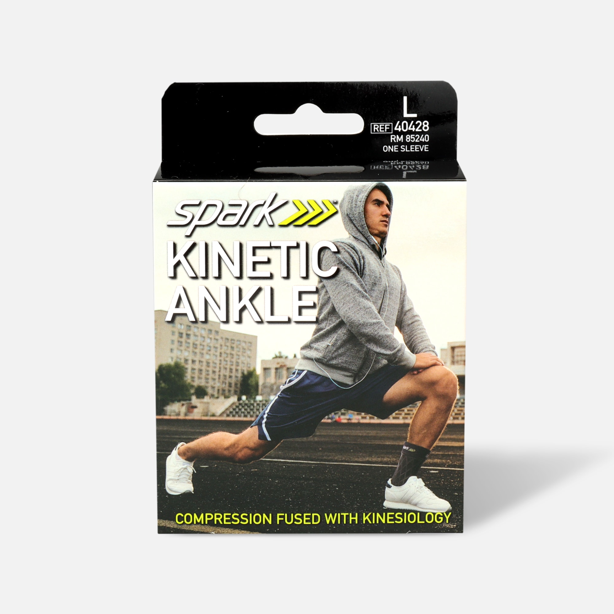 Spark Kinetic Compression Ankle Sleeve, Large, , large