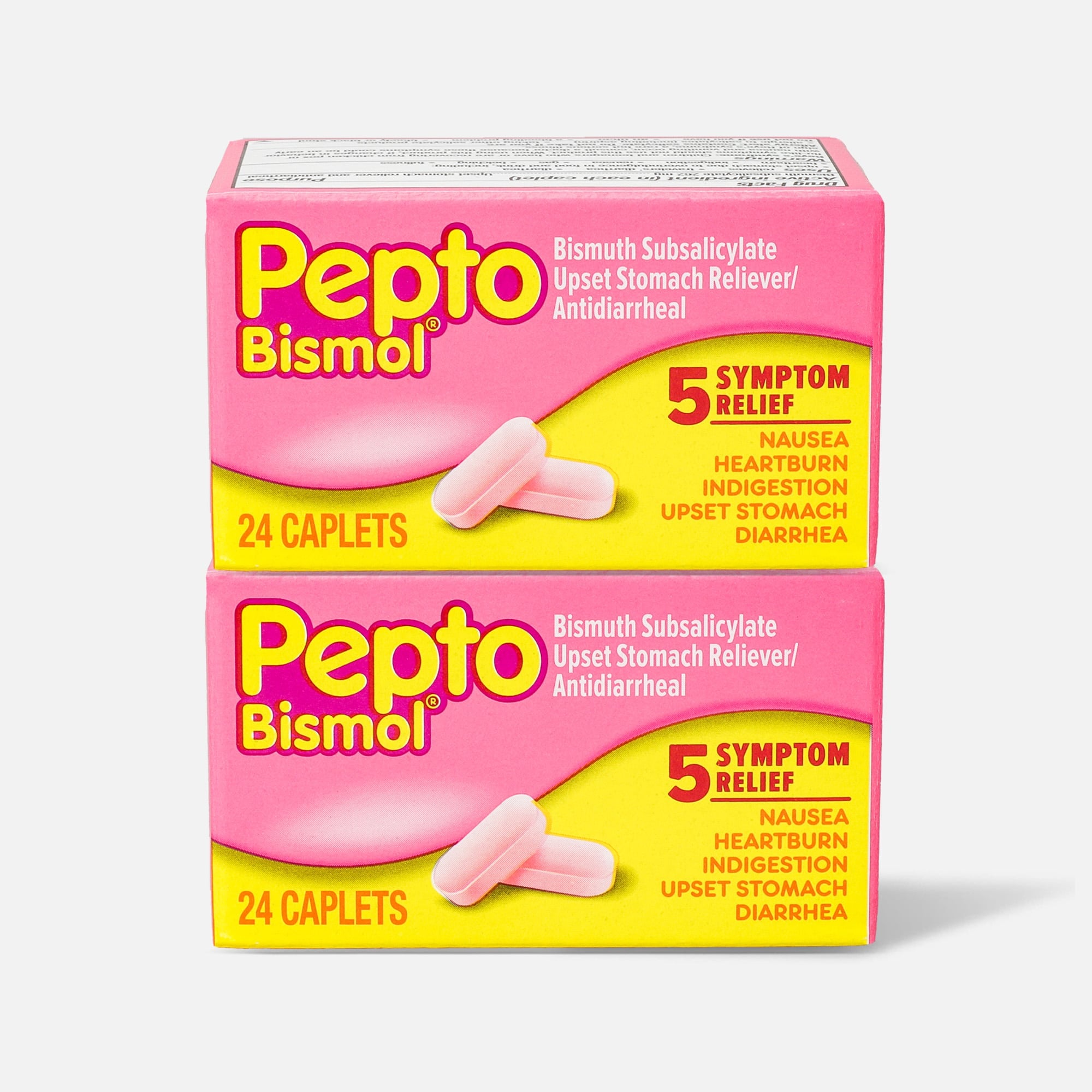 Pepto Caplets, Unflavored, 24 ct. (2-Pack), , large