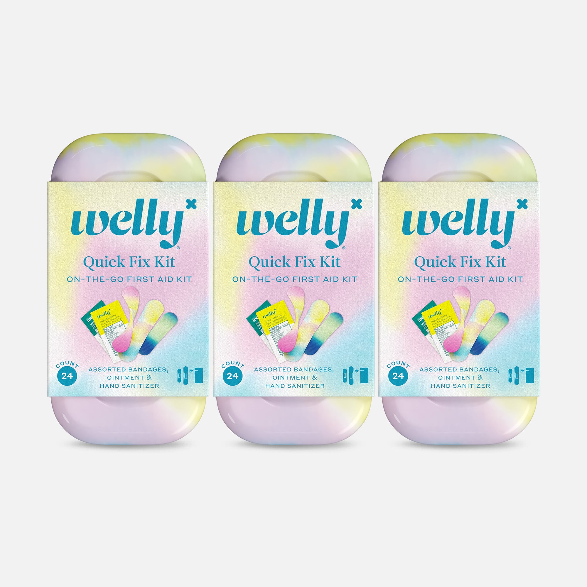 Welly Colorwash Quick Fix Kit First Aid Travel Kit - 24 ct. (3-Pack), , large