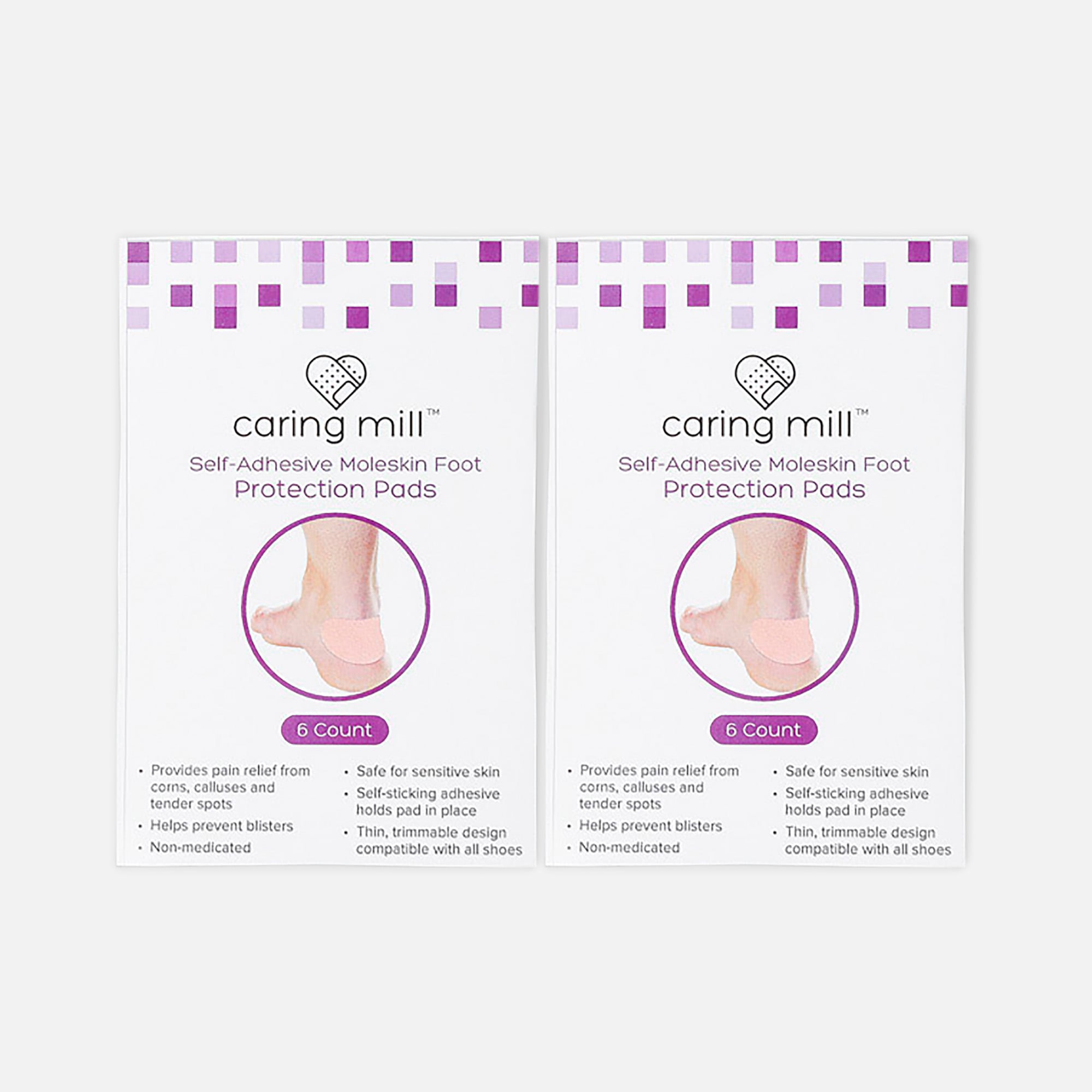 Caring Mill™ Self-Adhesive Moleskin Foot Protection Pads, 6 ct. (2-Pack), , large