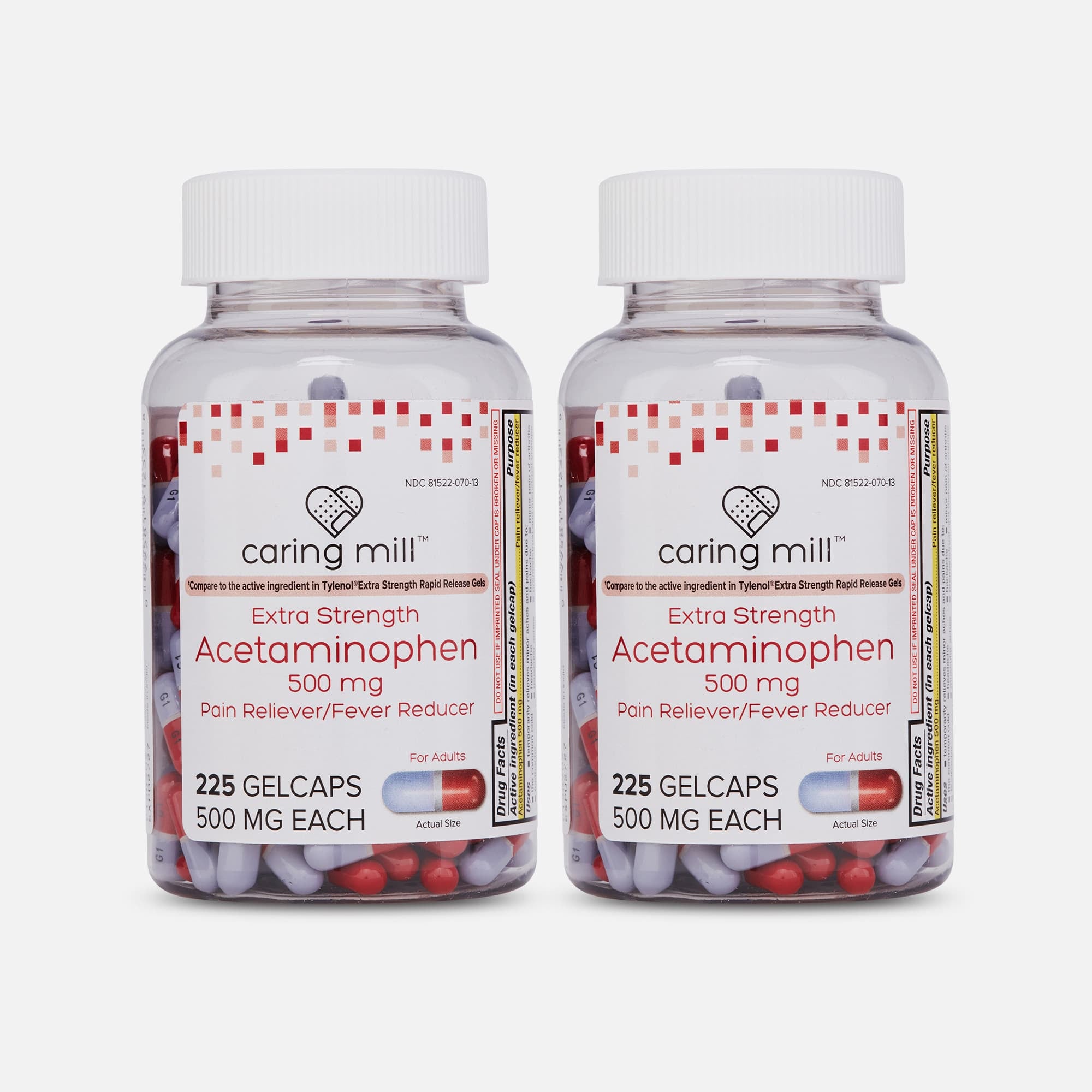 Caring Mill™ Extra Strength Acetaminophen Rapid Release Gels, 225 ct. (2-Pack), , large