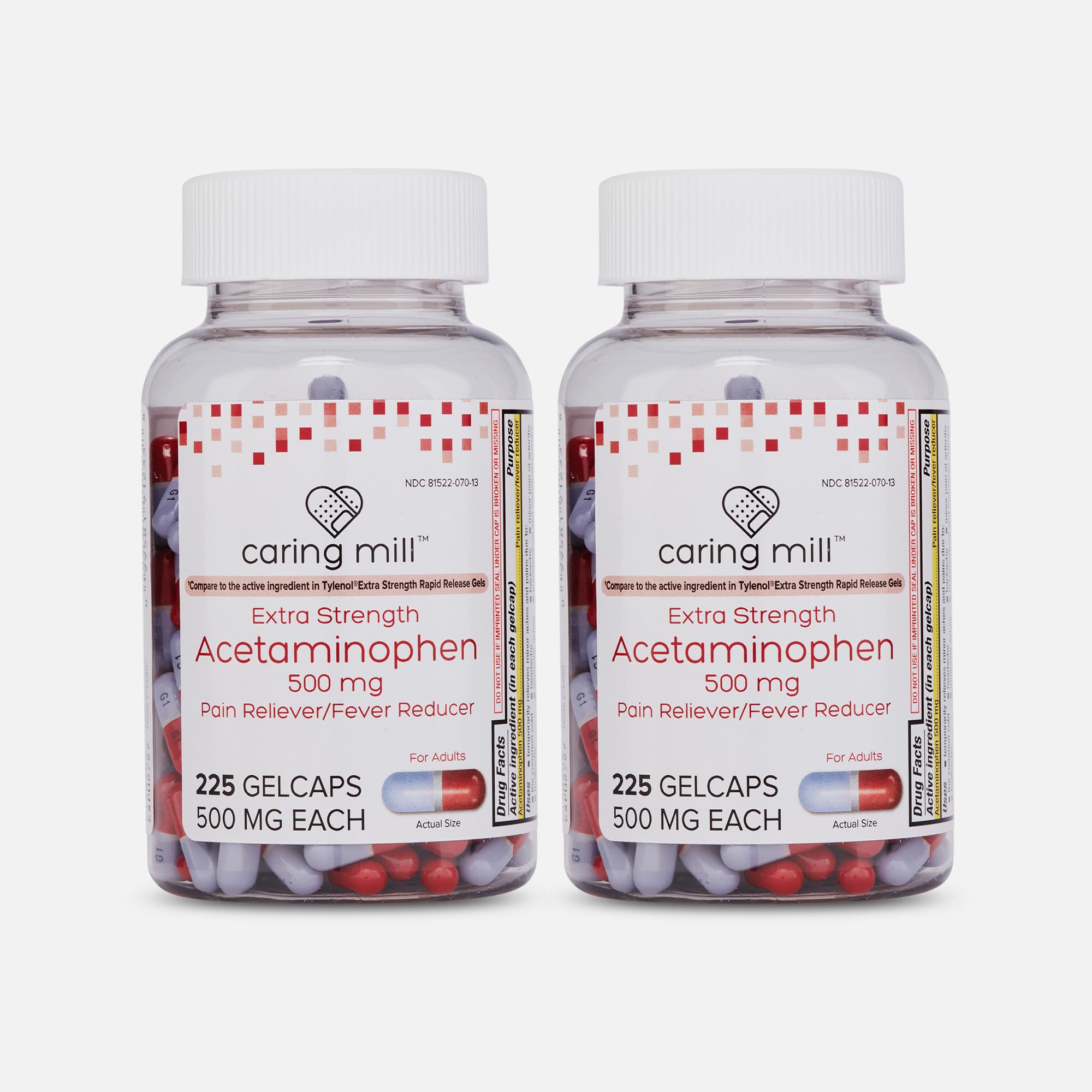 Caring Mill™ Extra Strength Acetaminophen Rapid Release Gels, 225 ct. (2-Pack), , large