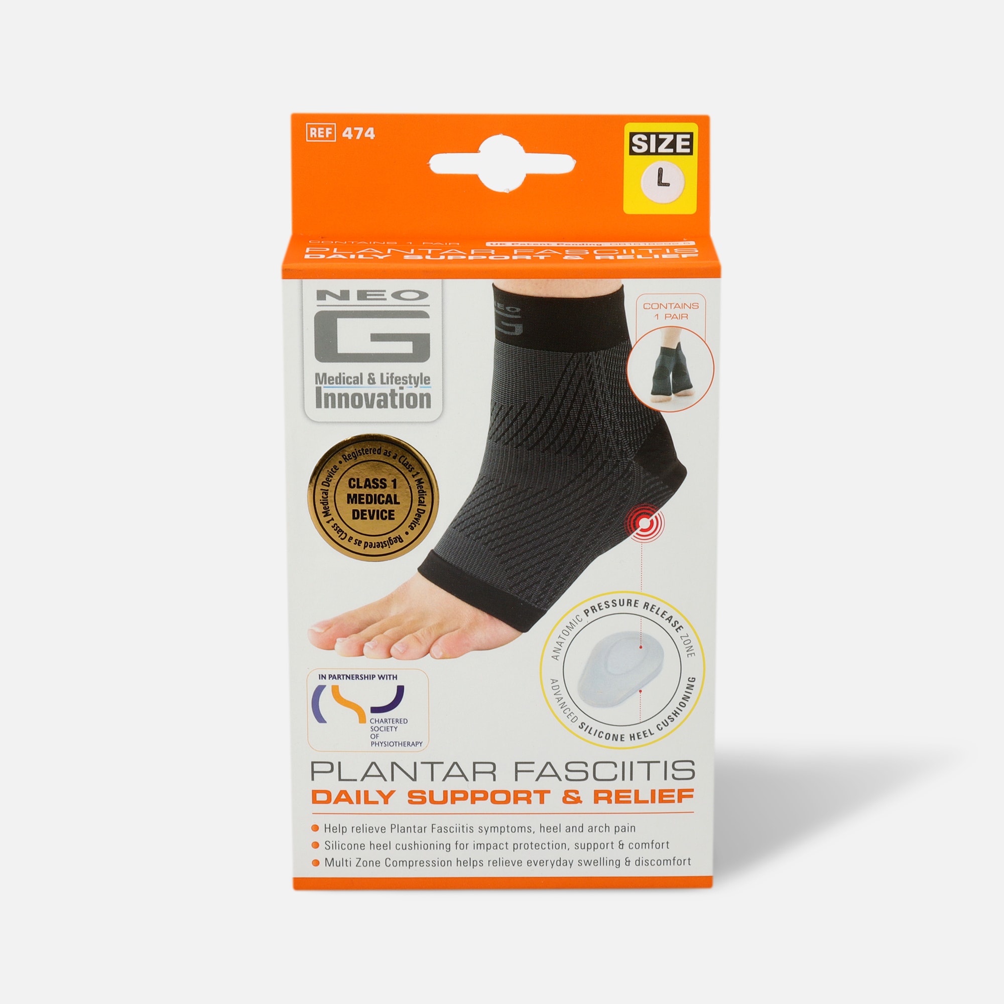 Neo G Plantar Fasciitis Everyday Support, Large, , large