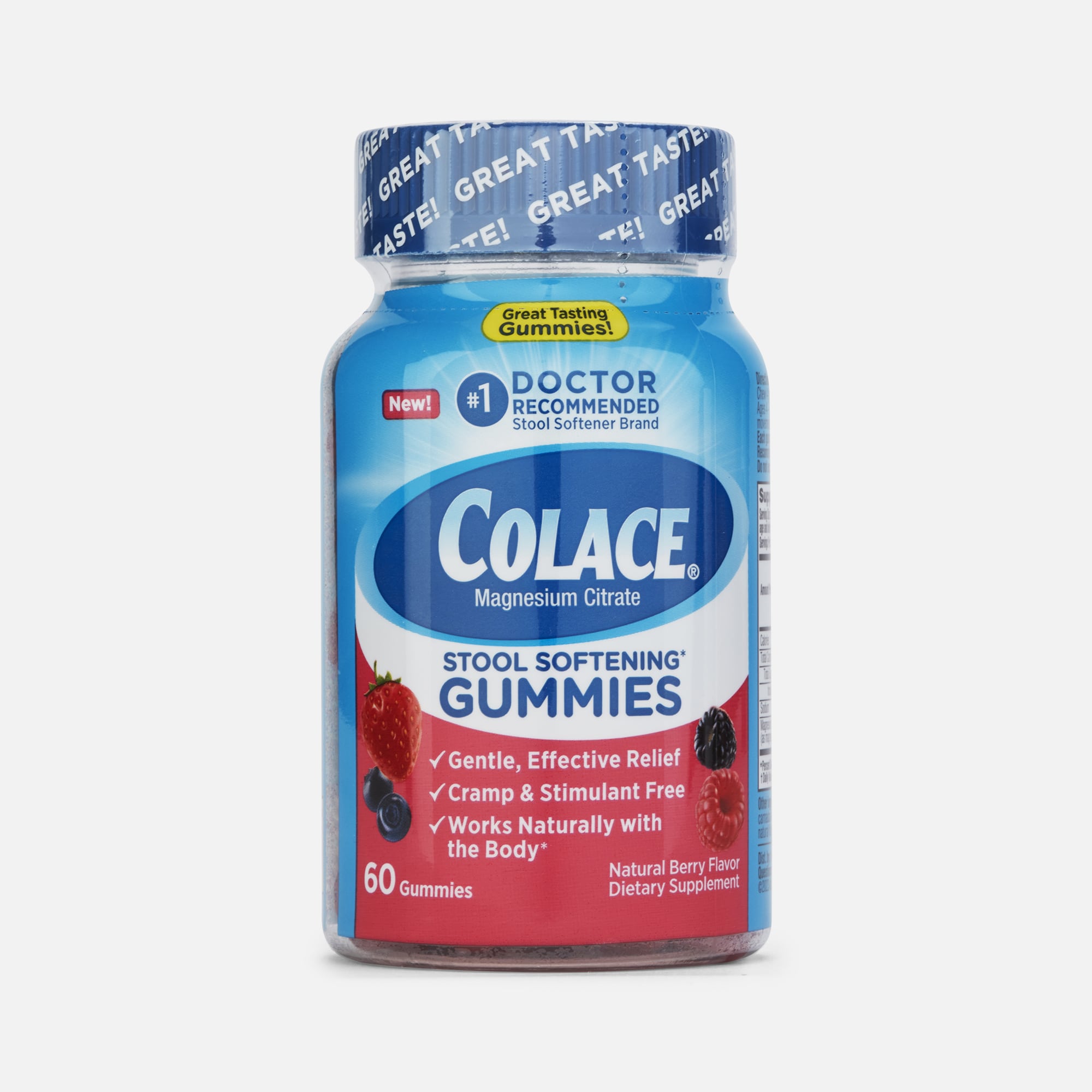 Colace Stool Softening Gummies, Berry, 60 ct., , large