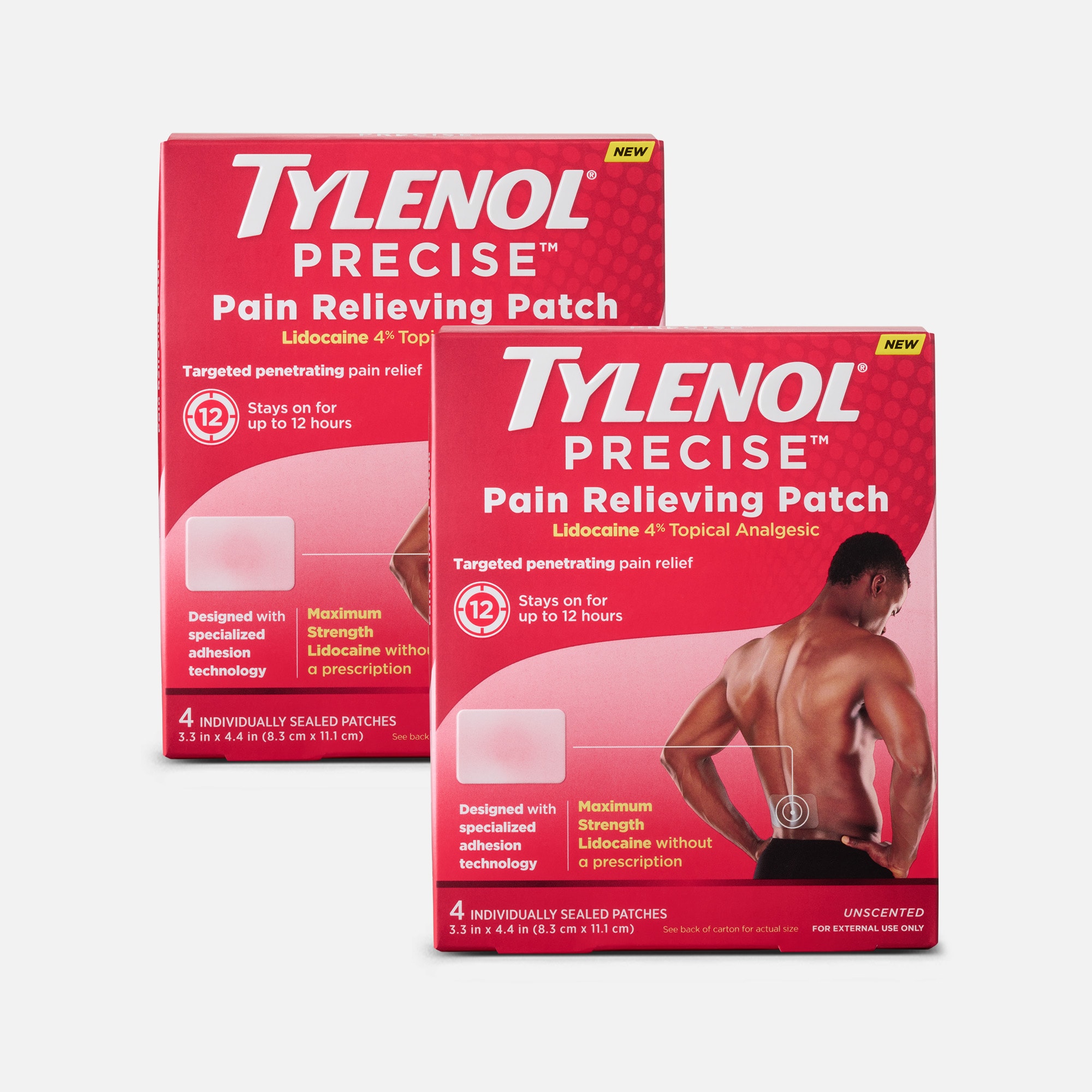TYLENOL® PRECISE® Pain Relieving Patches, Large, 4 ct. (2-Pack), , large