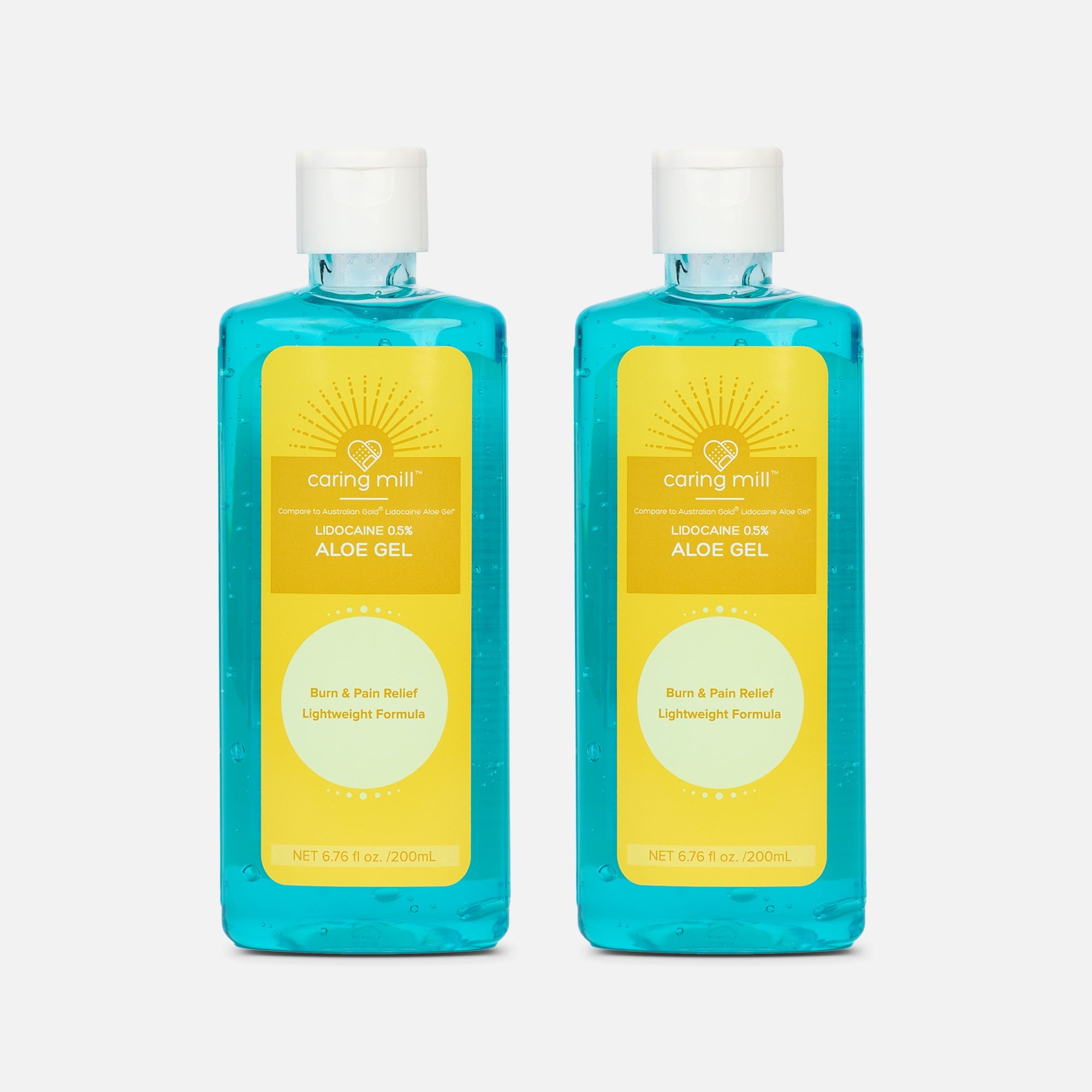 Caring Mill™ Aftersun Cooling Gel With Lidocaine Aloe Vera Value, 6.76 oz. (2-Pack), , large