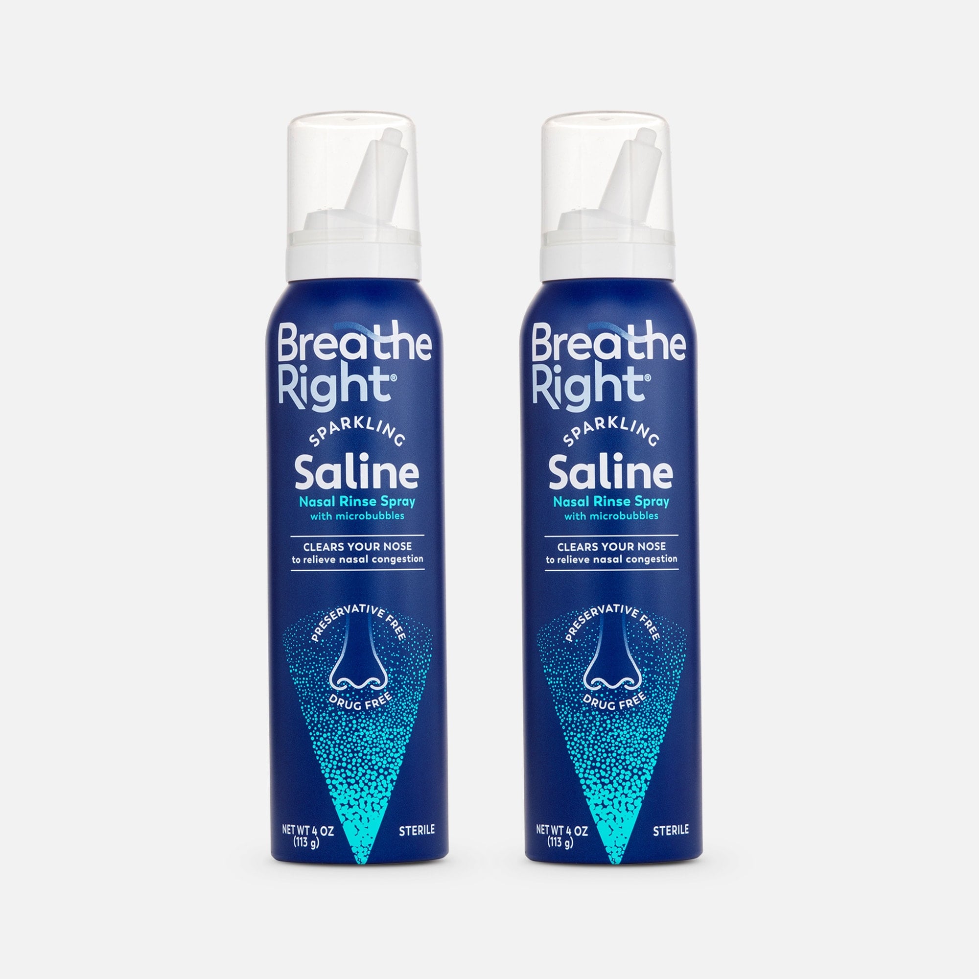 Breathe Right Sparkling Saline Nasal Rinse Spray, 4 oz. (2-Pack), , large