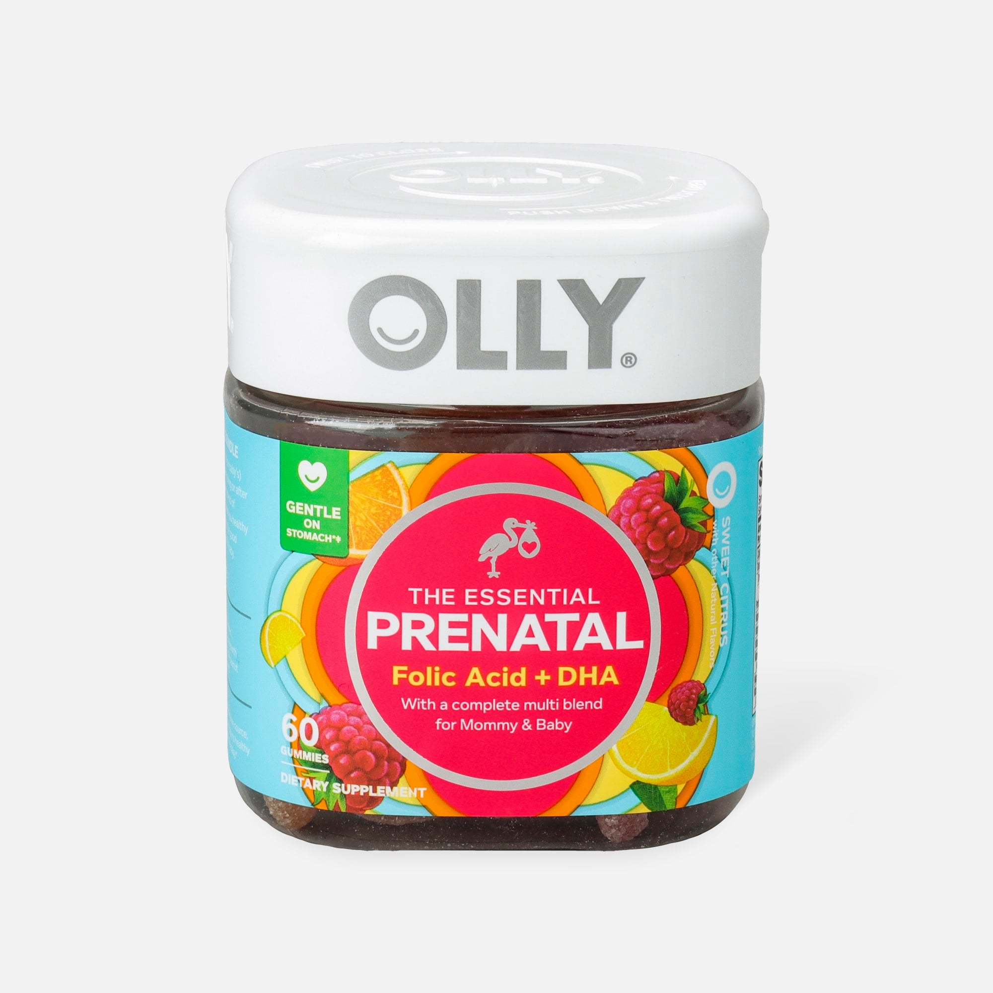 OLLY The Essential Prenatal Gummy Multivitamin, Sweet Citrus, 30 Day Supply, 60 ct., , large