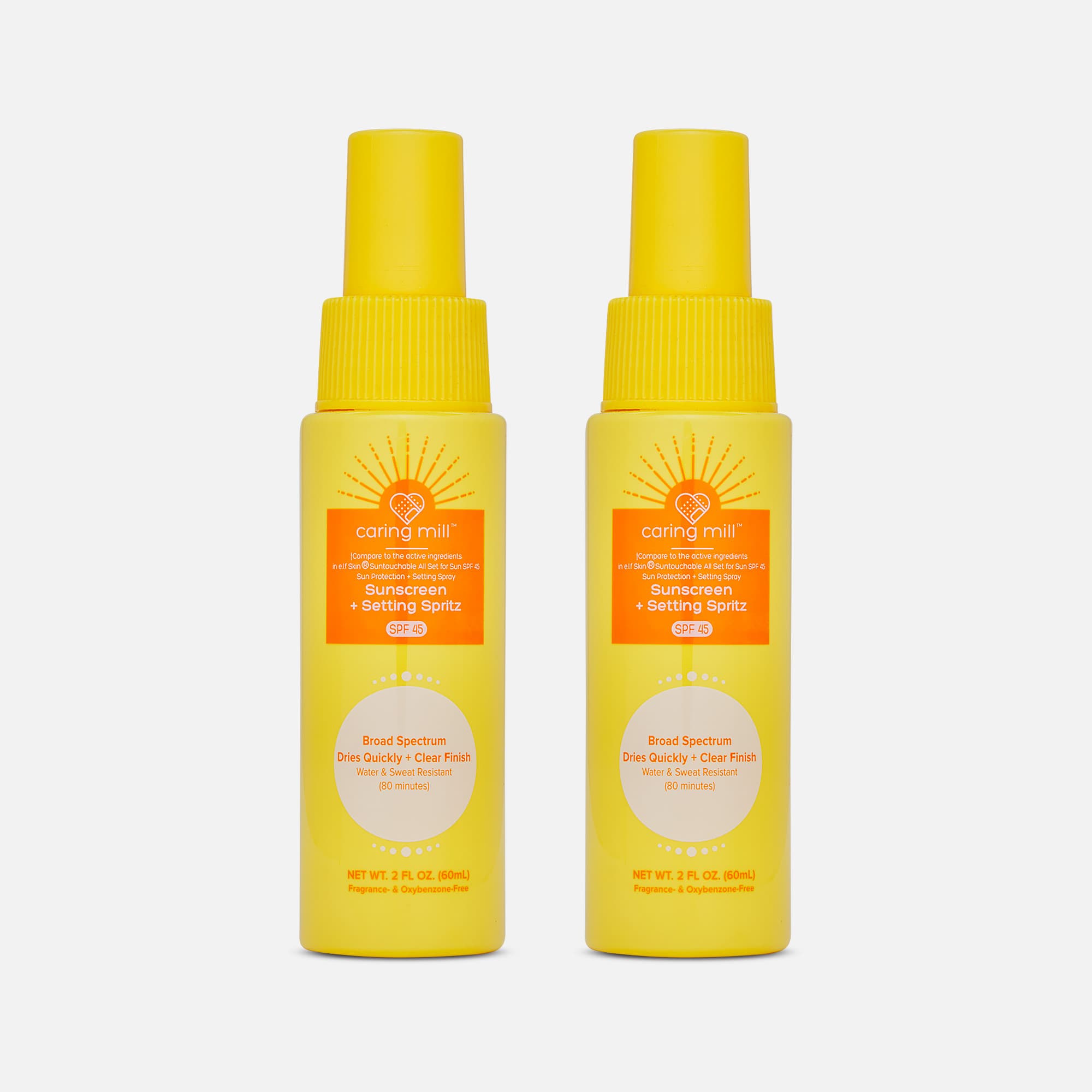 Caring Mill™ Sunscreen Setting Spritz, SPF 45, 2 oz. (2-Pack), , large