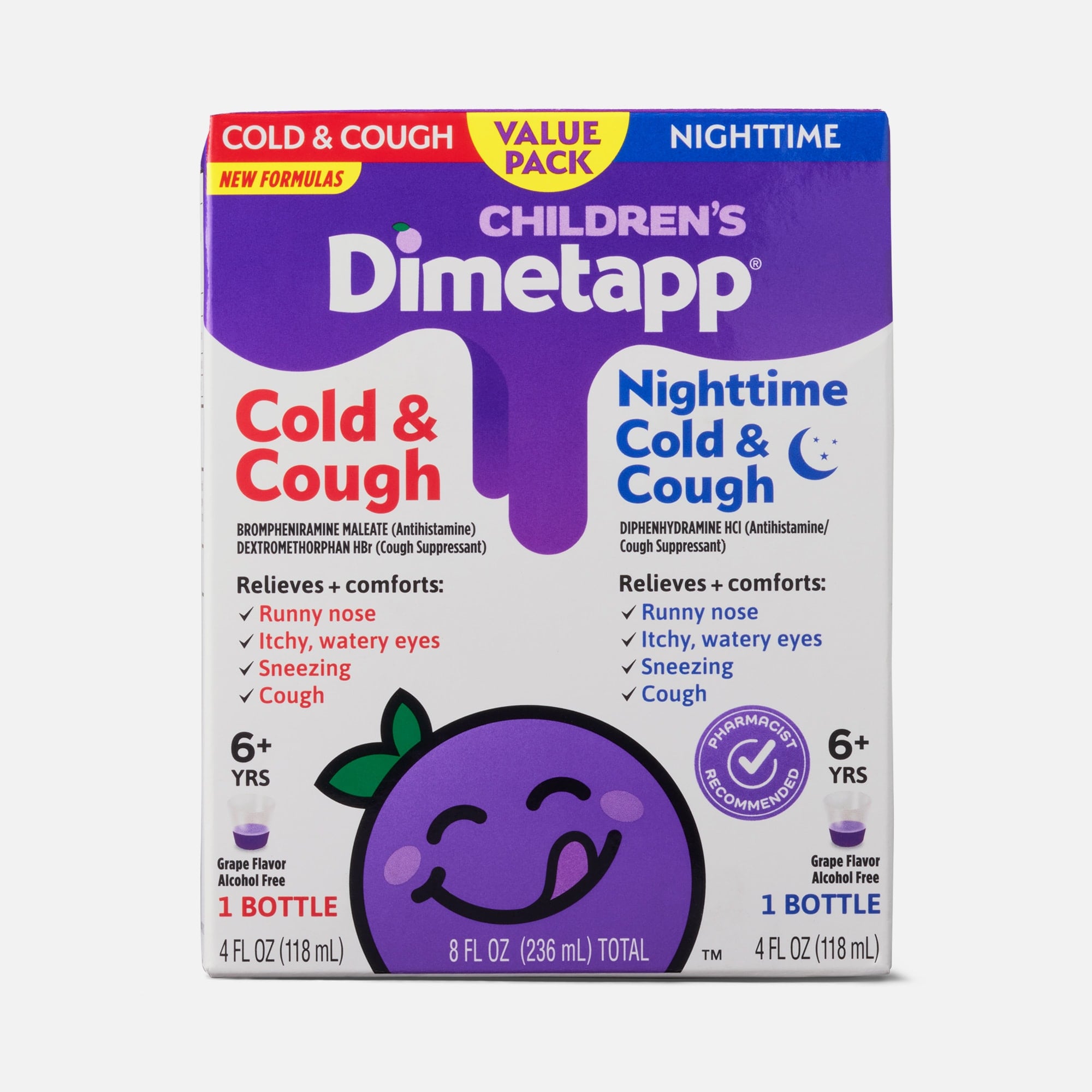 Children's Dimetapp Cold & Cough Daytime + Nighttime Combo Pack, 4 oz., , large