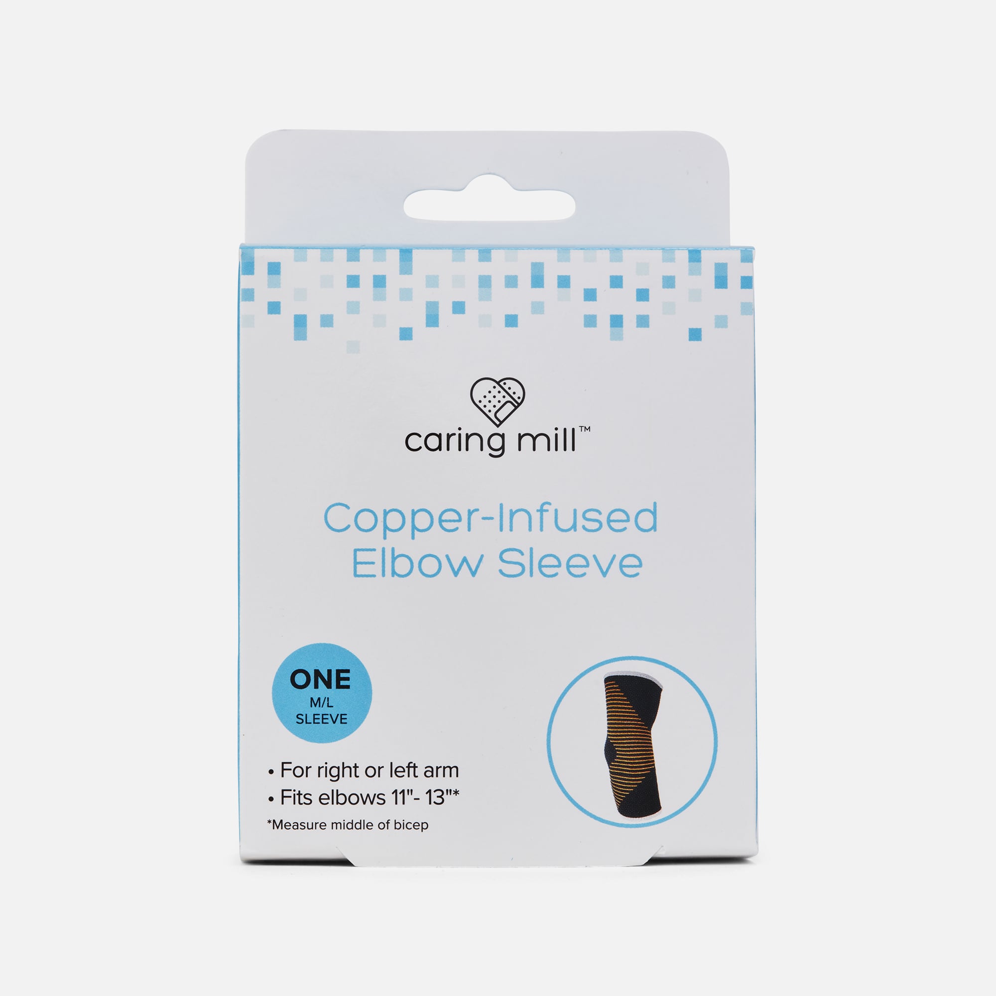 Caring Mill™ Copper-Infused Elbow Compression Sleeve, , large