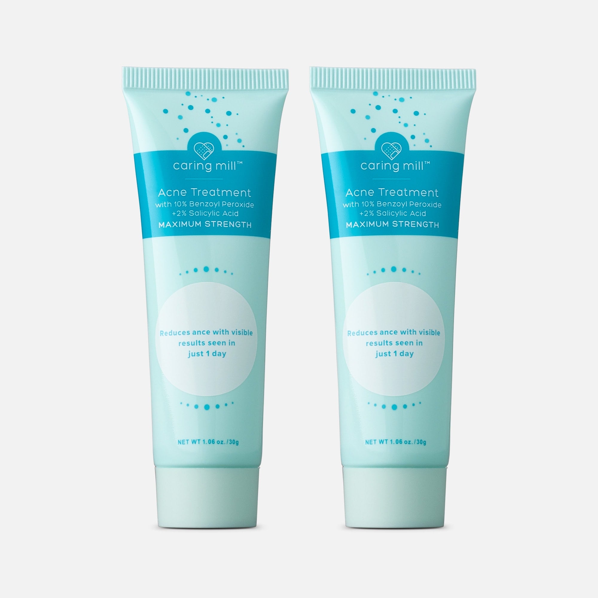 Caring Mill™ Acne Treatment, 10% Benzoyl Peroxide, 1 oz. (2-Pack), , large