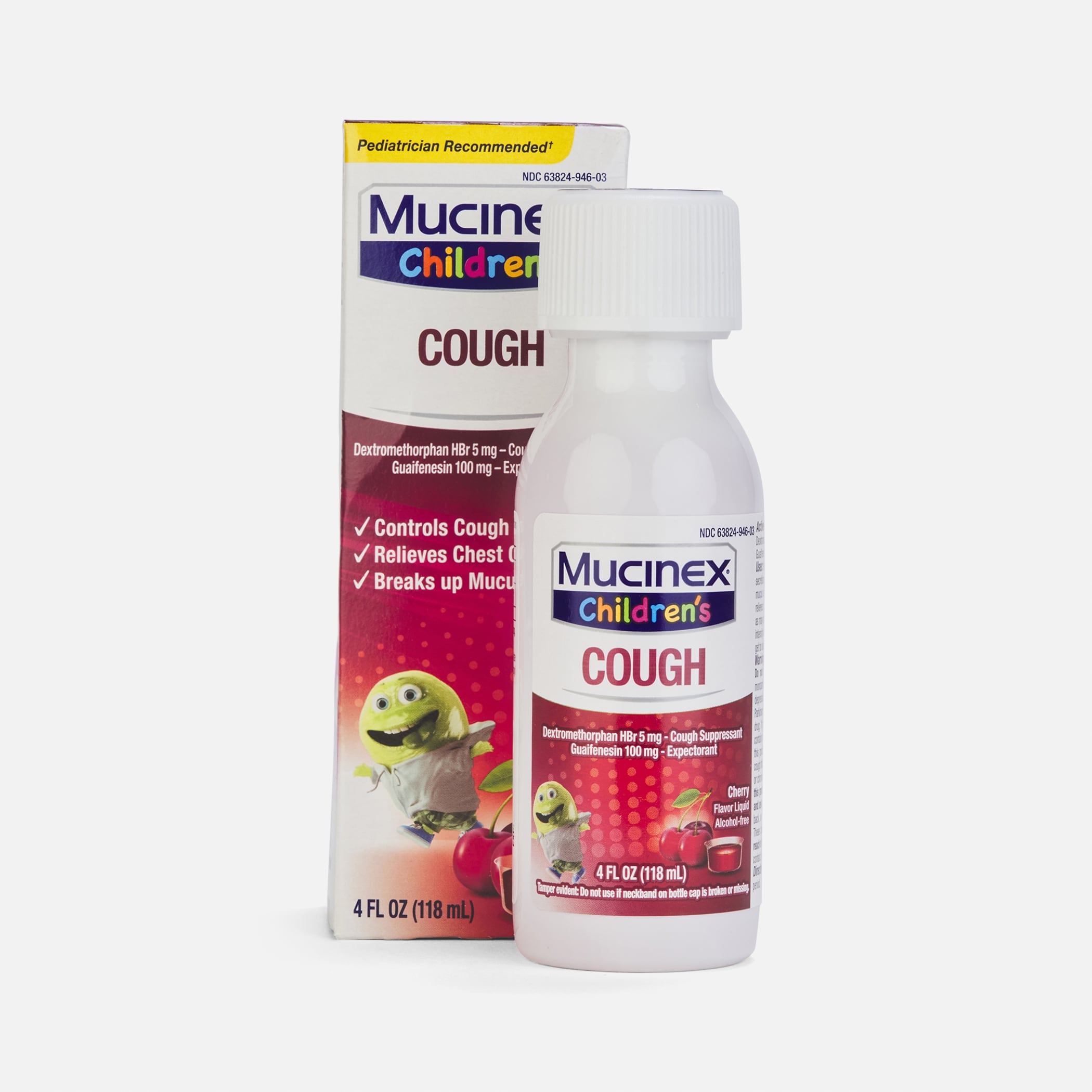 Mucinex Children's Cough Relief Liquid, Cherry, 4 fl oz., , large