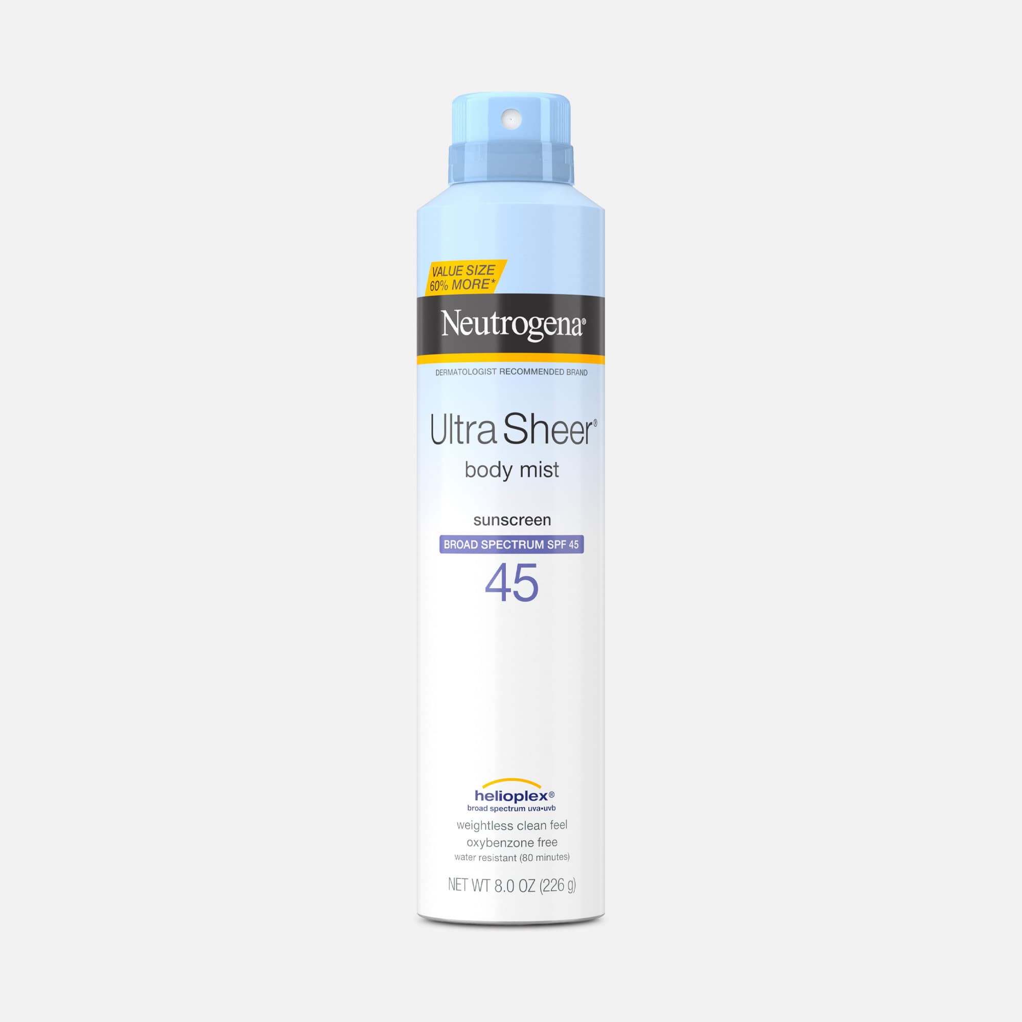 Neutrogena Ultra Sheer Sunscreen Spray SPF 45, Family Size, 8 oz., , large