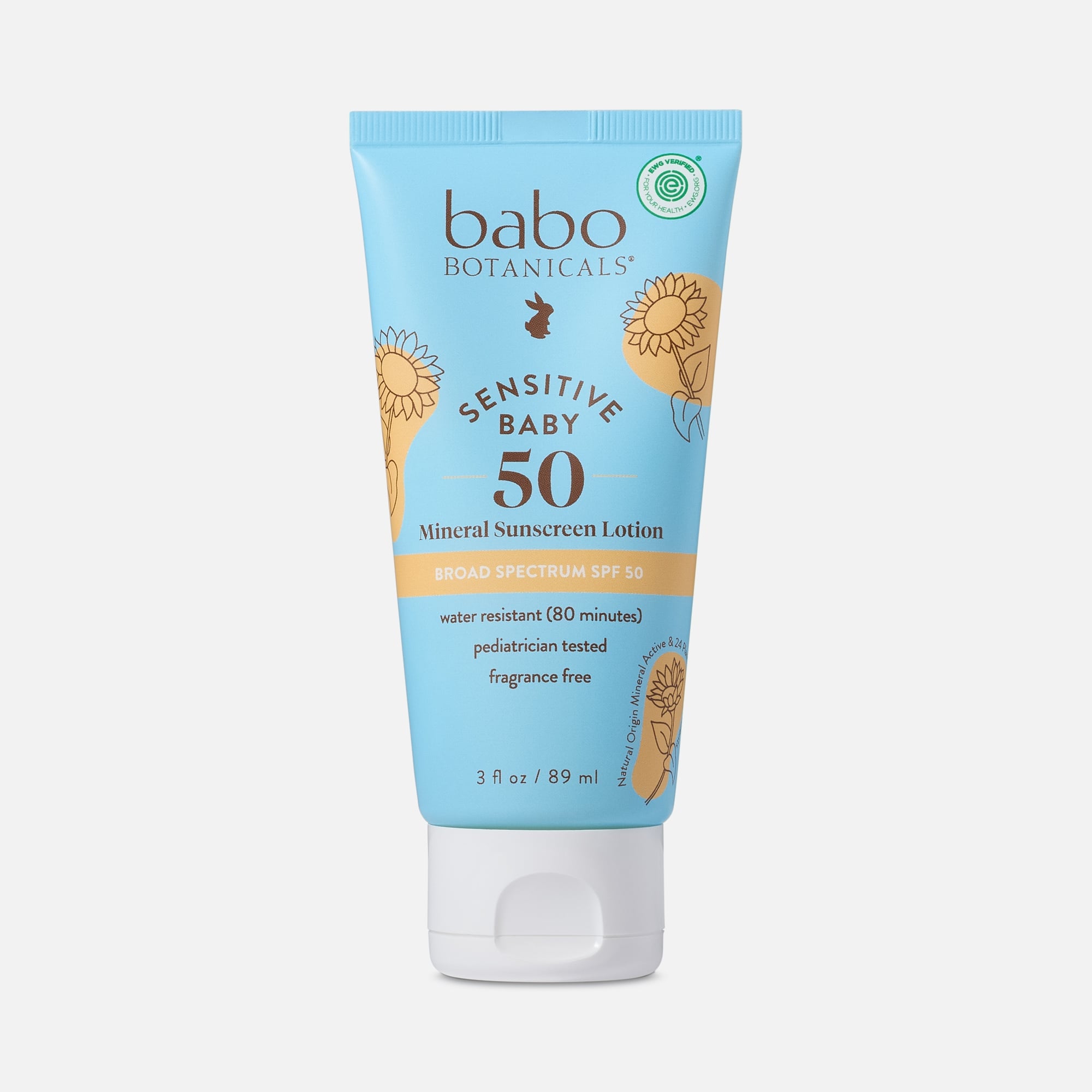 Babo Botanicals Baby Skin Mineral Sunscreen Lotion, SPF 50, 3 fl oz., , large