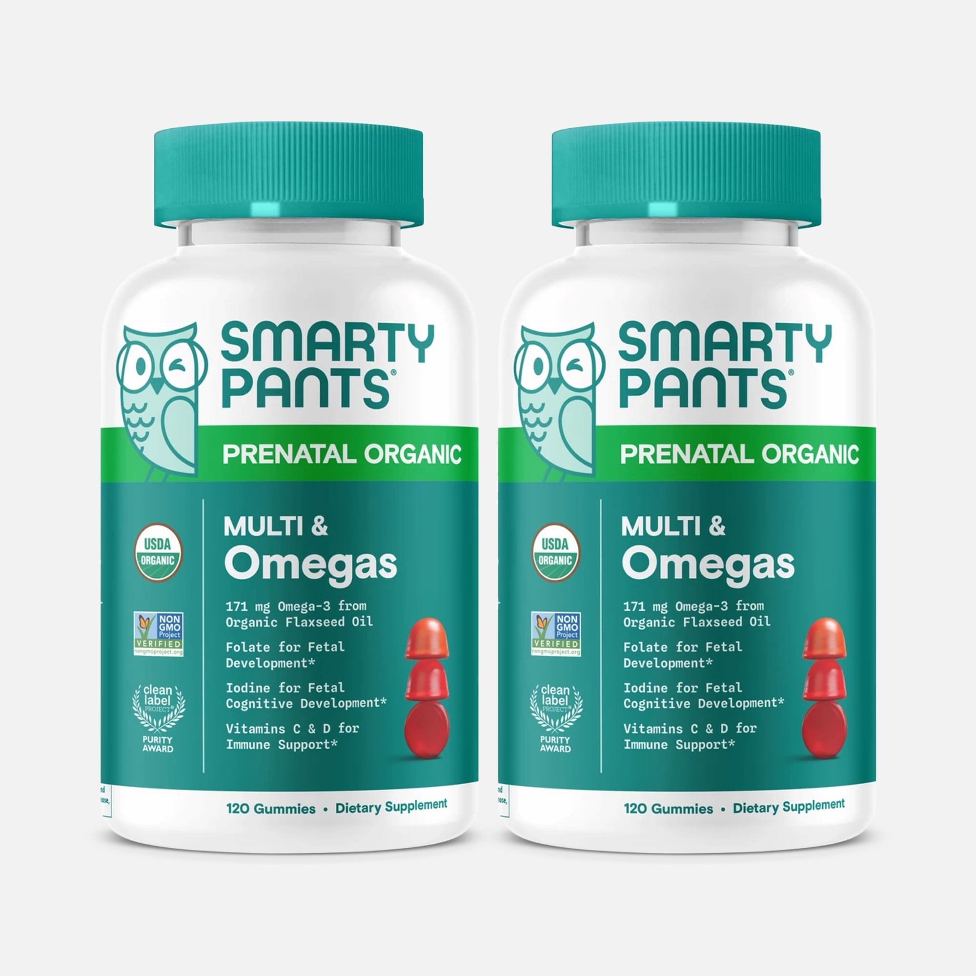 SmartyPants Prenatal Organic Multi & Omegas (2-Pack), , large