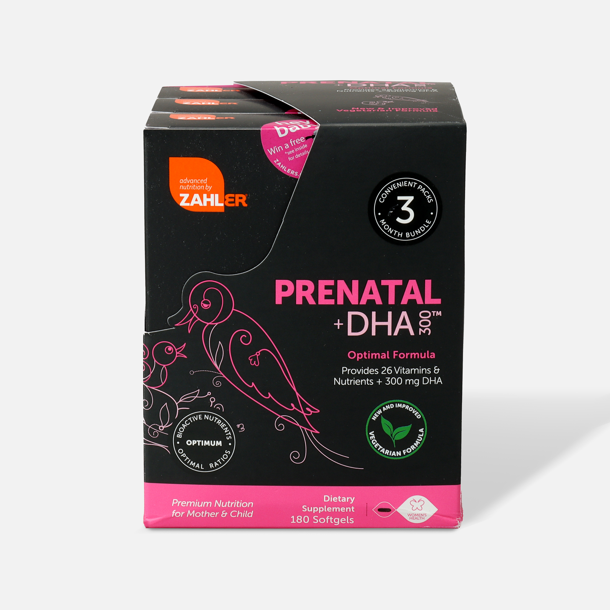 Zahler Prenatal +DHA 300 mg Vitamins, 60 Softgels, , large