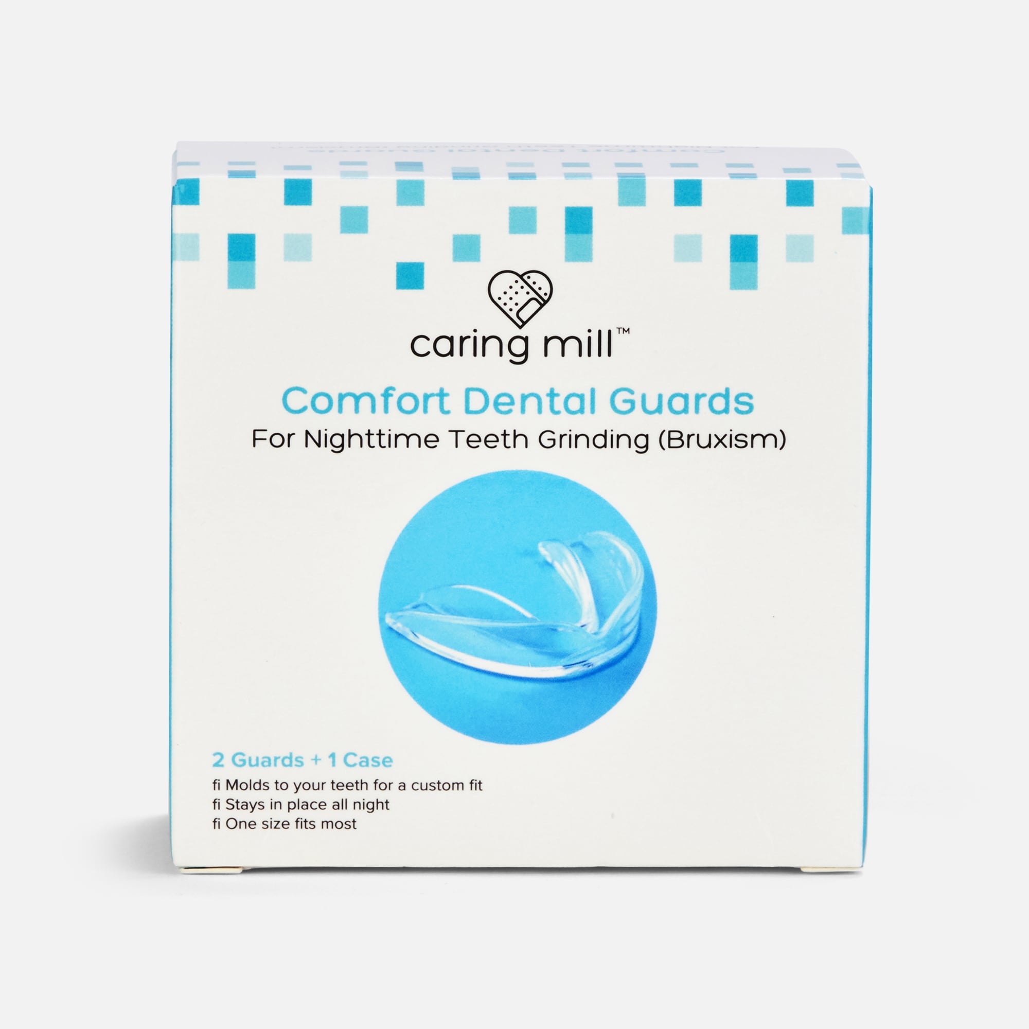 Caring Mill™ Comfort Nighttime Dental Guards – 2 Guards 1 Case, , large